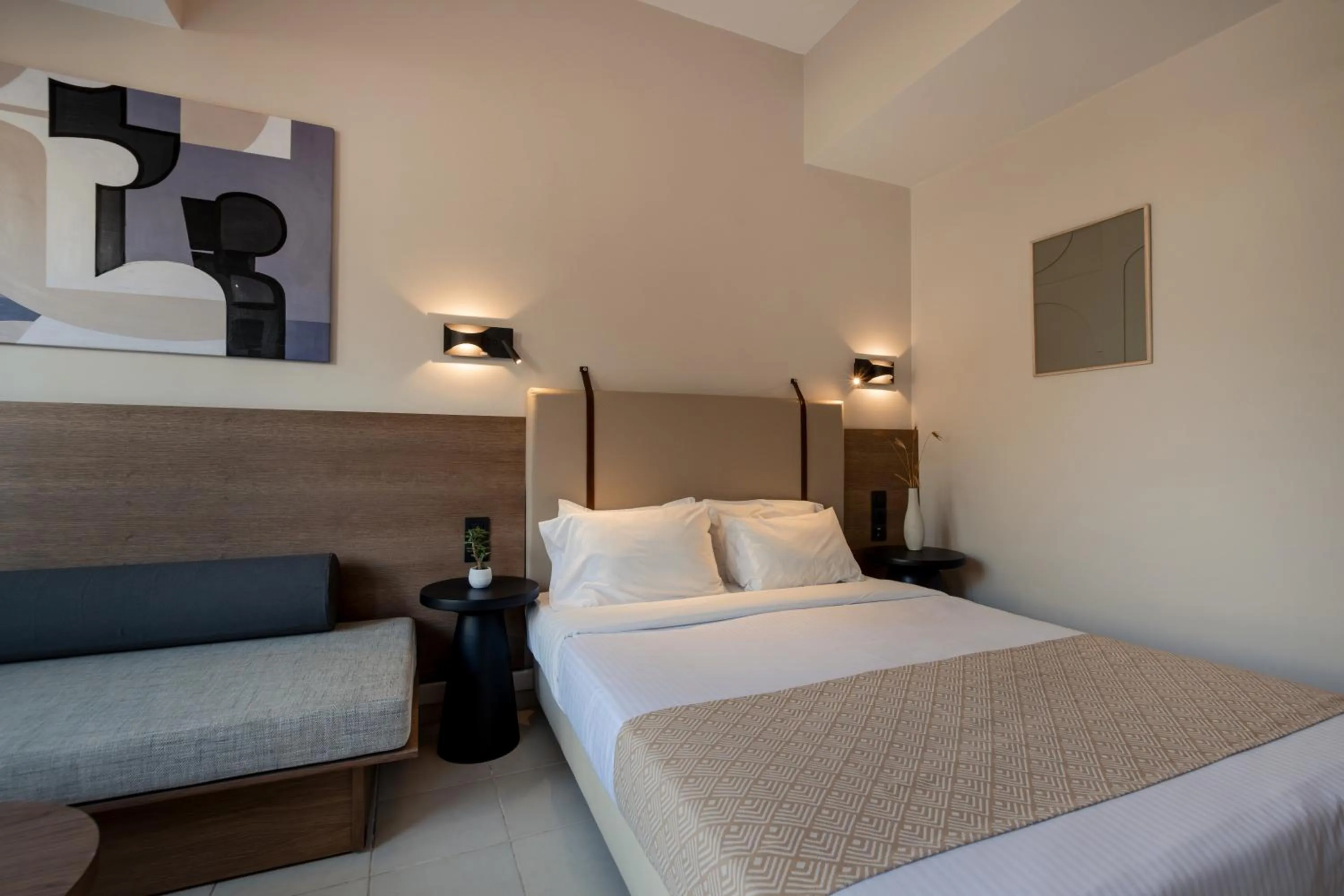 Bed in Dimitra Hotel & Apartments by Omilos Hotels