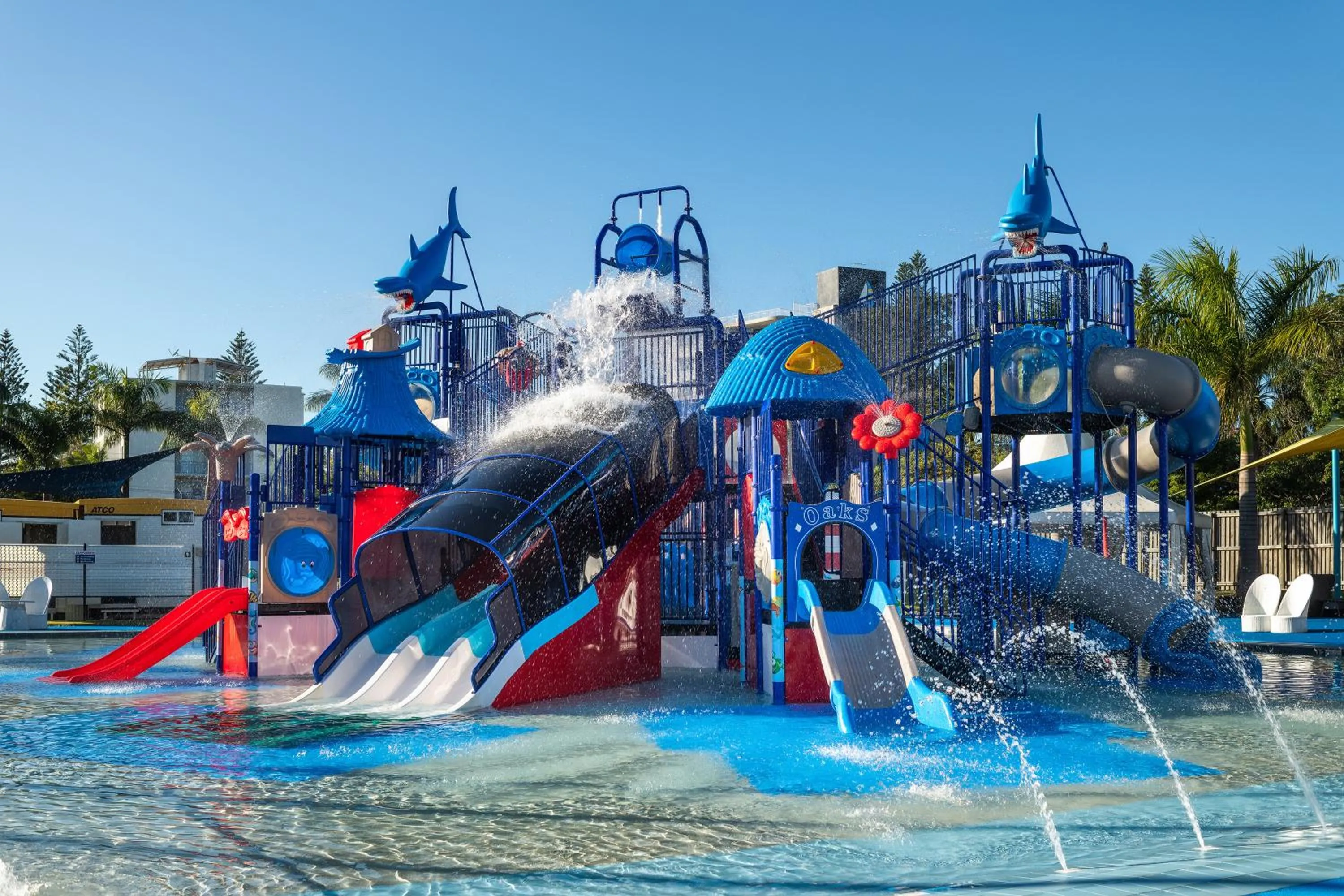 Aqua park in Oaks Sunshine Coast Oasis Resort