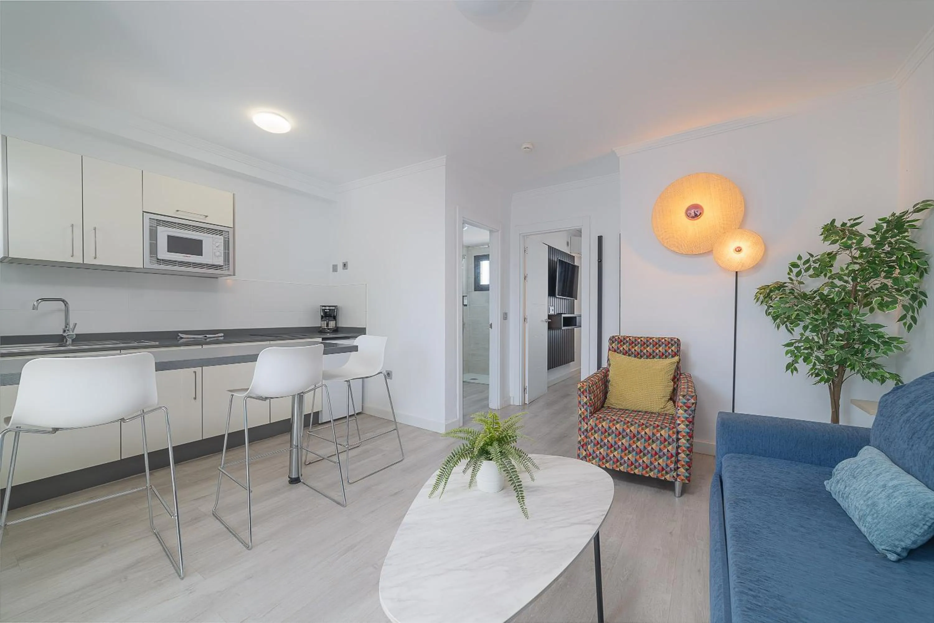 Kitchen or kitchenette in Rosamar Apartamentos