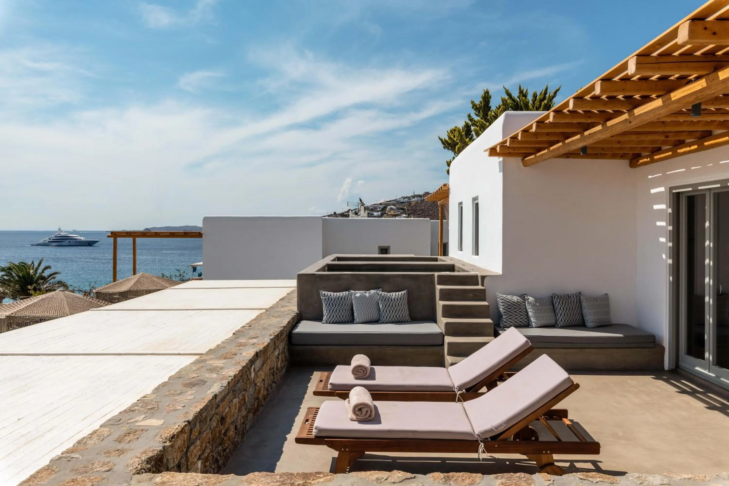 Patio in Trinity Mykonos - Beachfront Villa