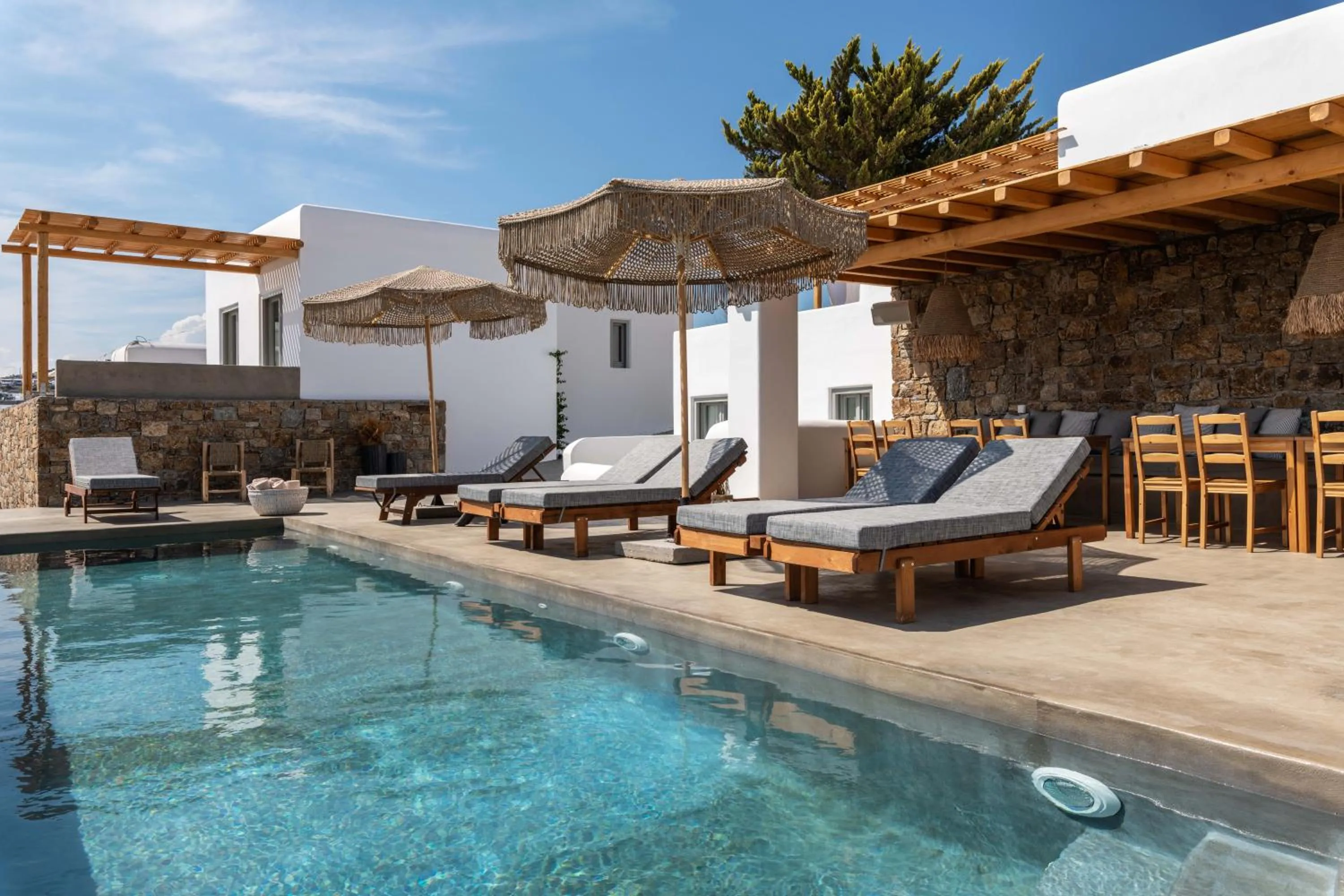 Patio in Trinity Mykonos - Beachfront Villa