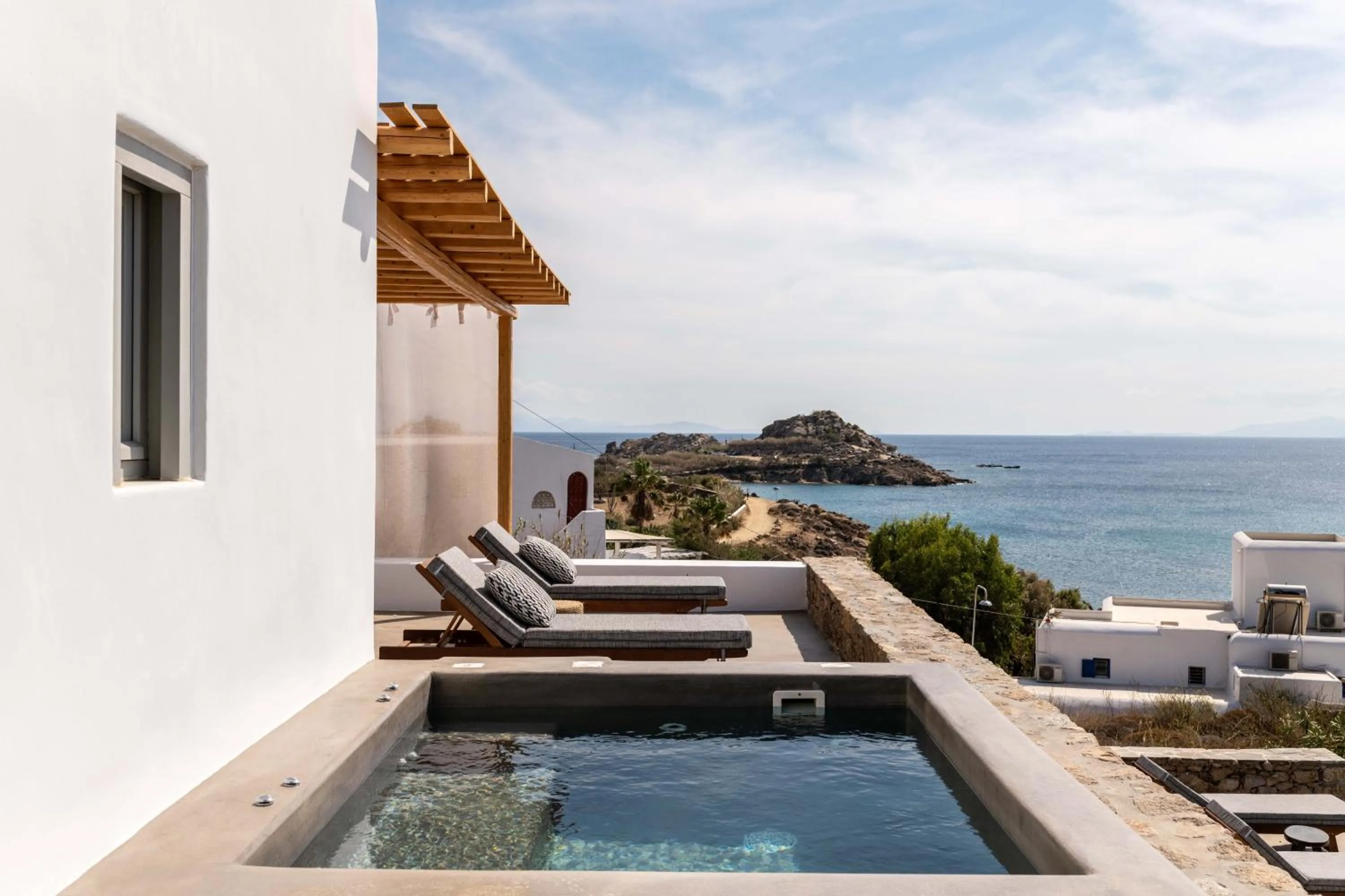 Balcony/Terrace in Trinity Mykonos - Beachfront Villa