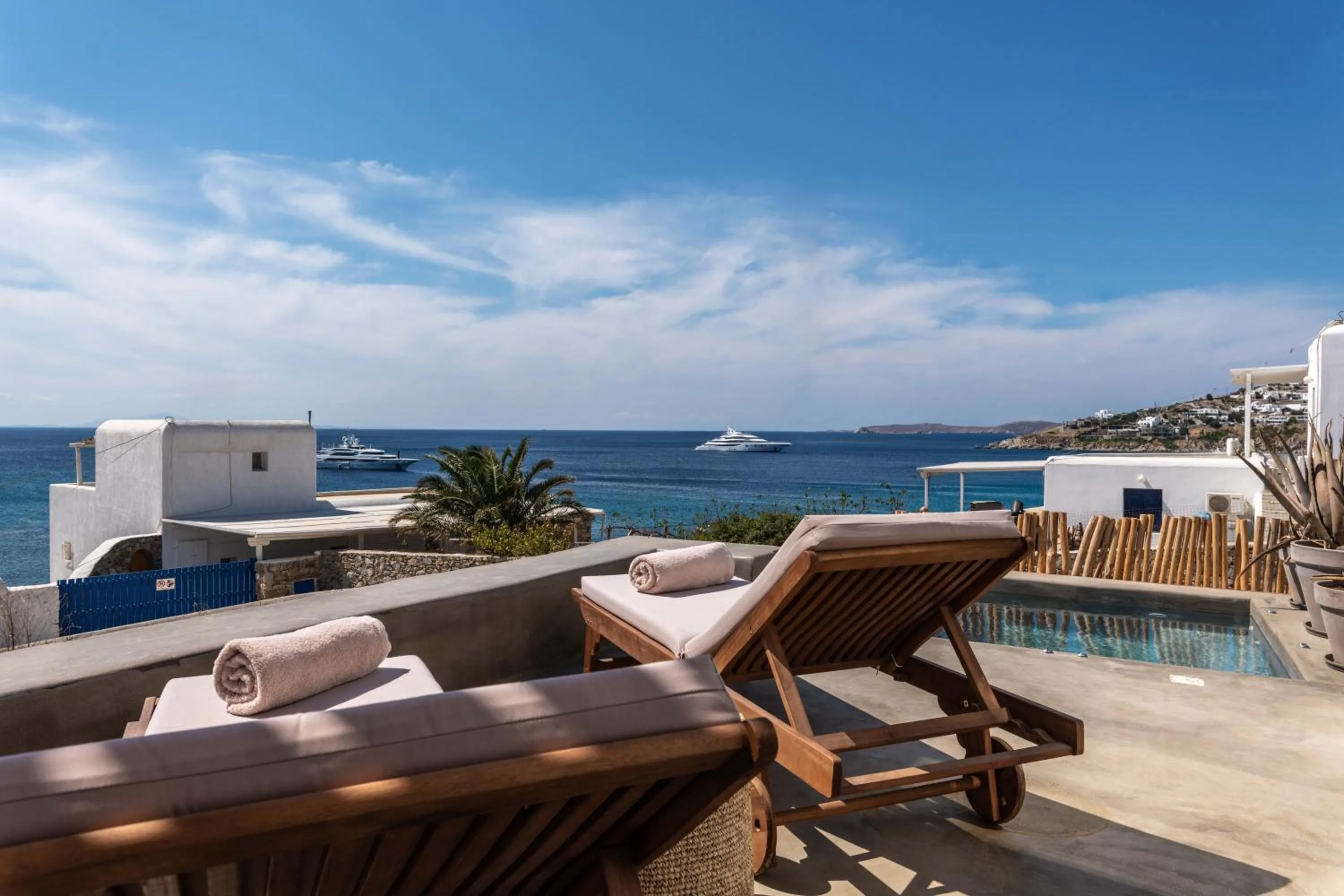 Balcony/Terrace in Trinity Mykonos - Beachfront Villa