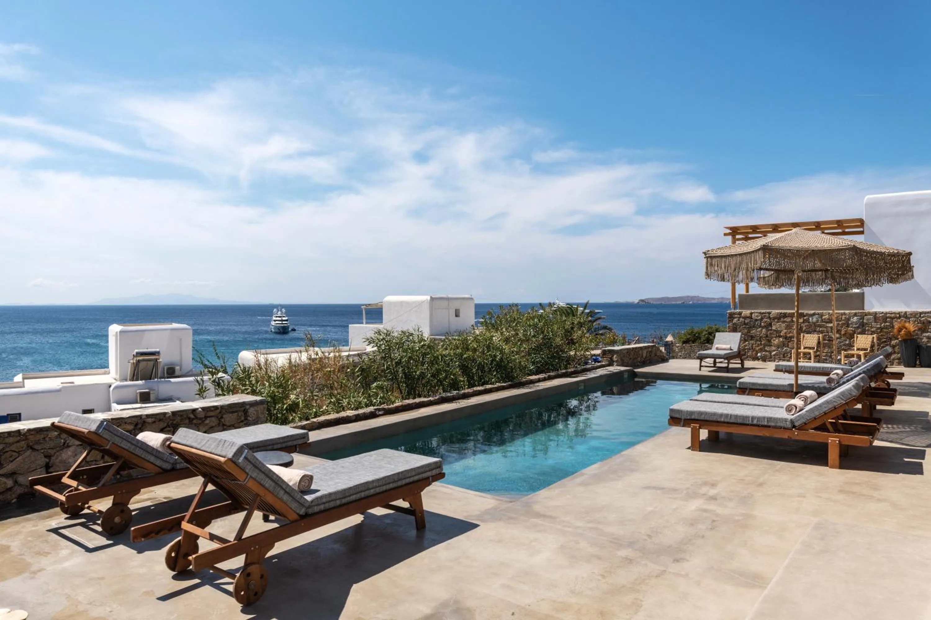 Patio in Trinity Mykonos - Beachfront Villa