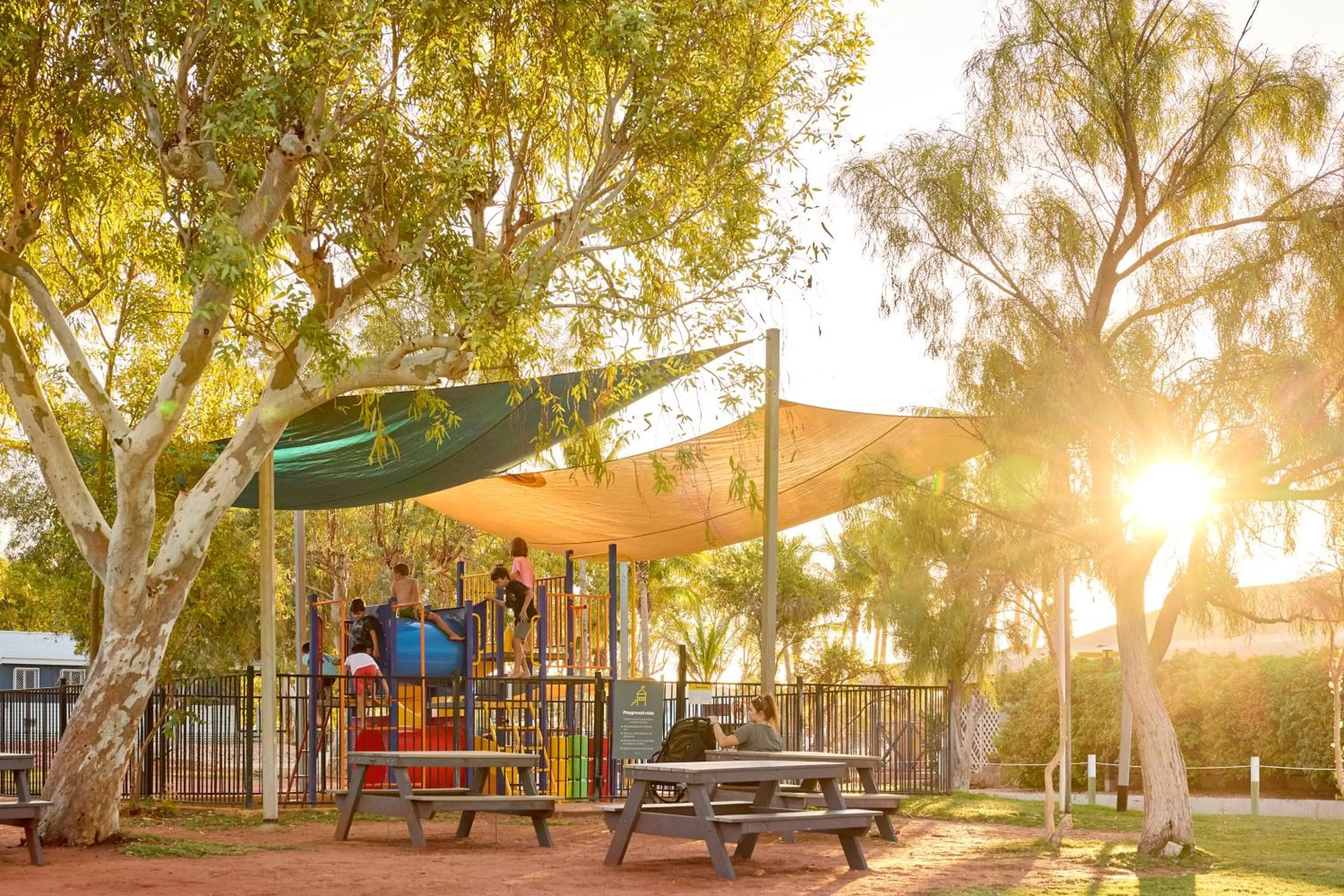 Children play ground in RAC Exmouth Cape Holiday Park