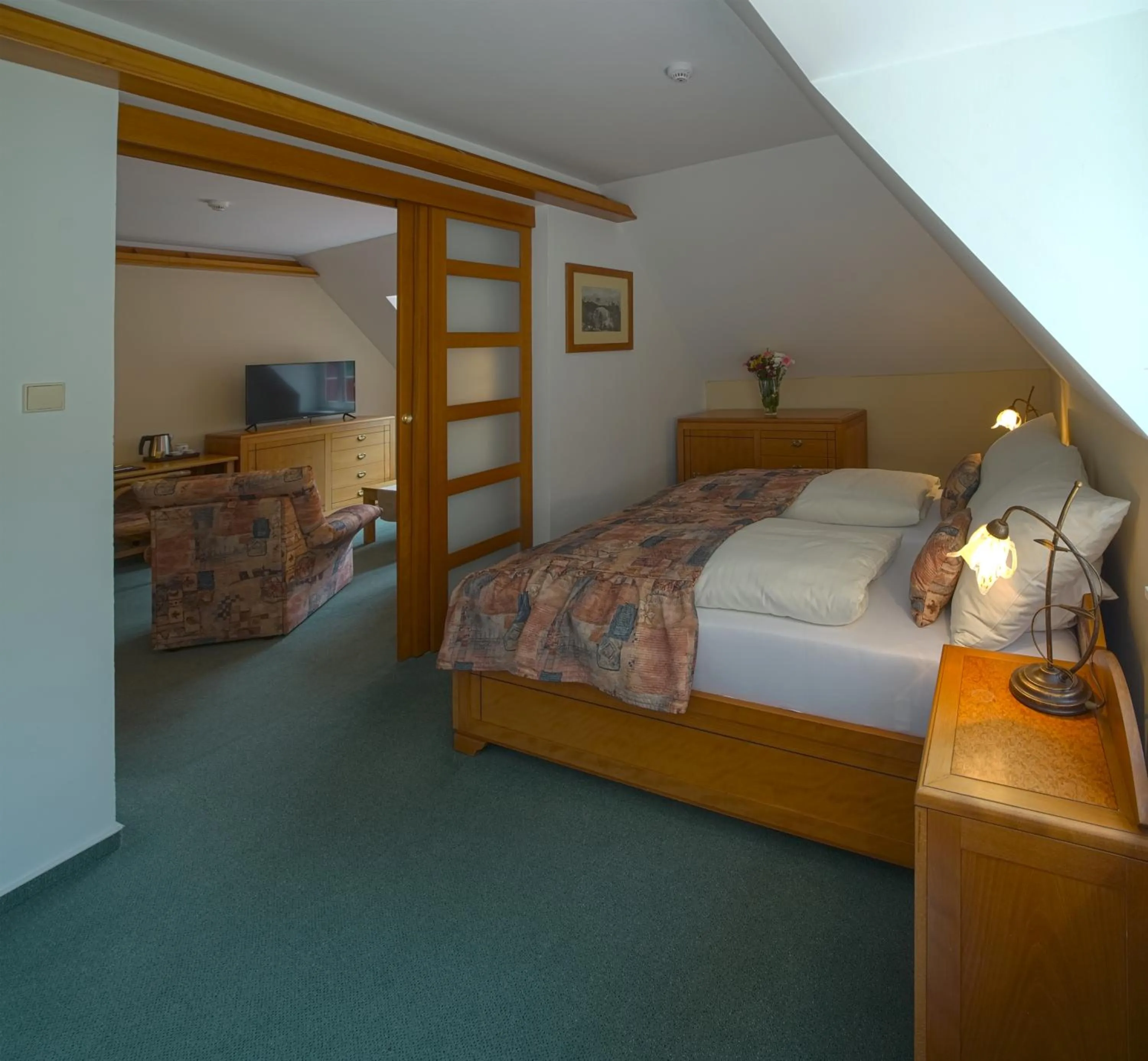 Bedroom, Bed in Hotel Praha