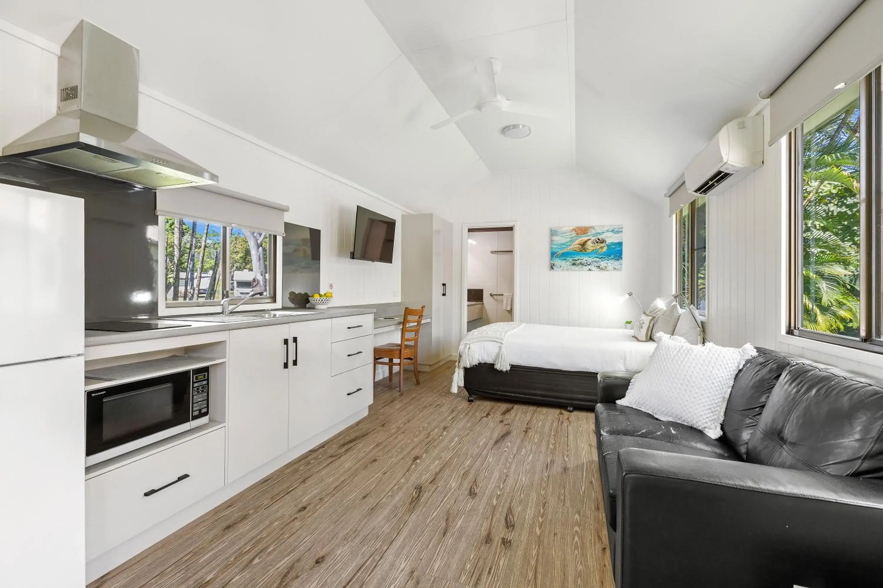 Stand Alone Studio Cabin - 1 Queen (2 person) in Tasman Holiday Parks - Airlie Beach Stand Alone Studio Cabin - 1 Queen (2 person) in Tasman Holiday Parks - Airlie Beach