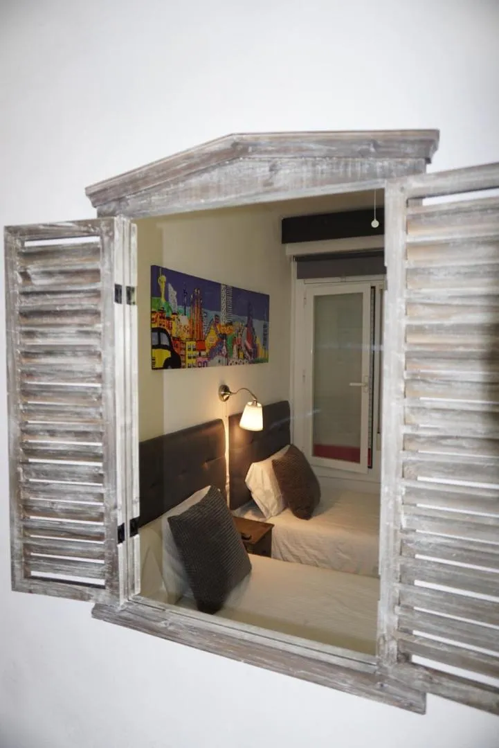 Decorative detail, Bed in Hostal Lleida