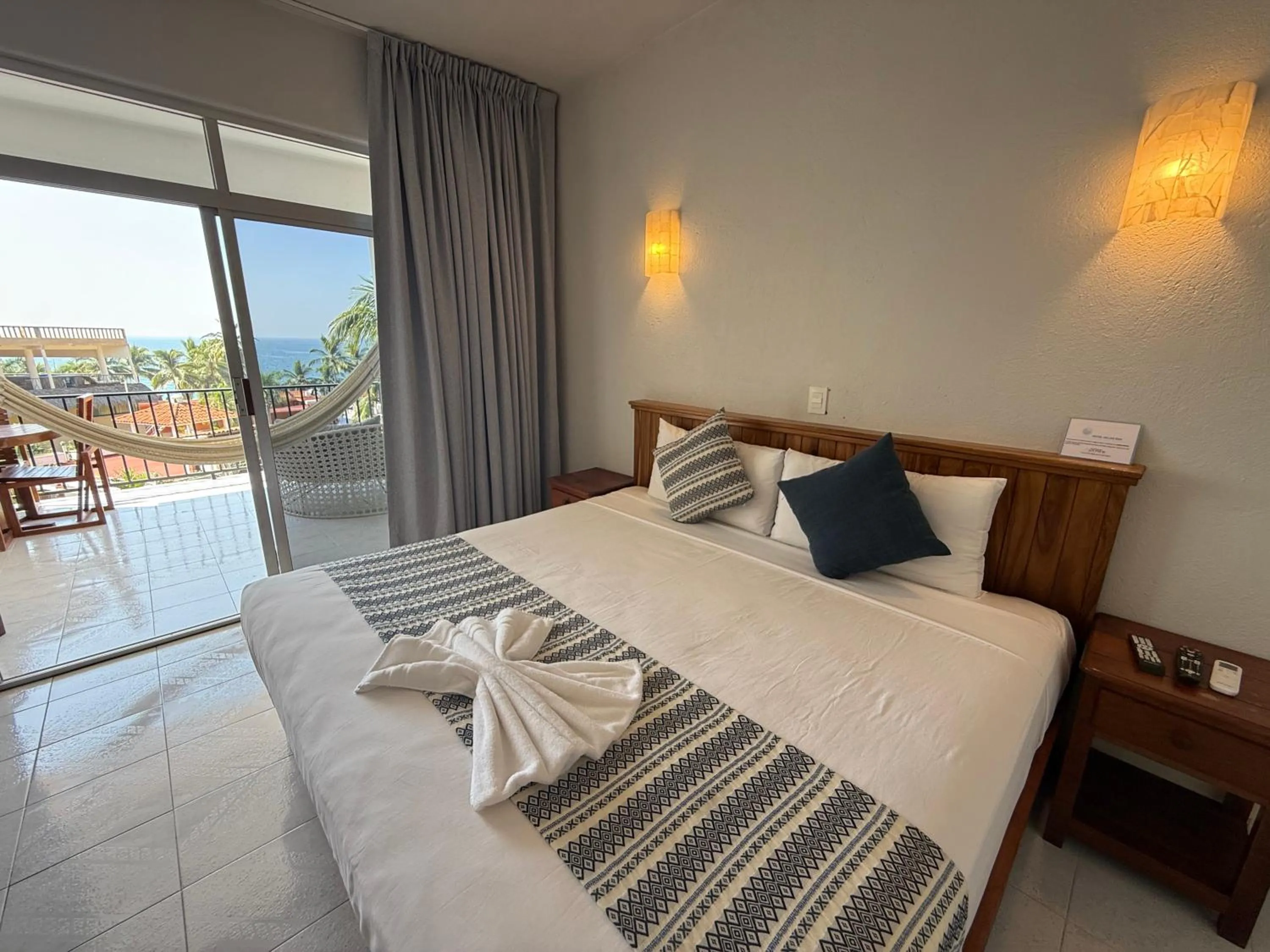 Bed in Hotel Villas Ema