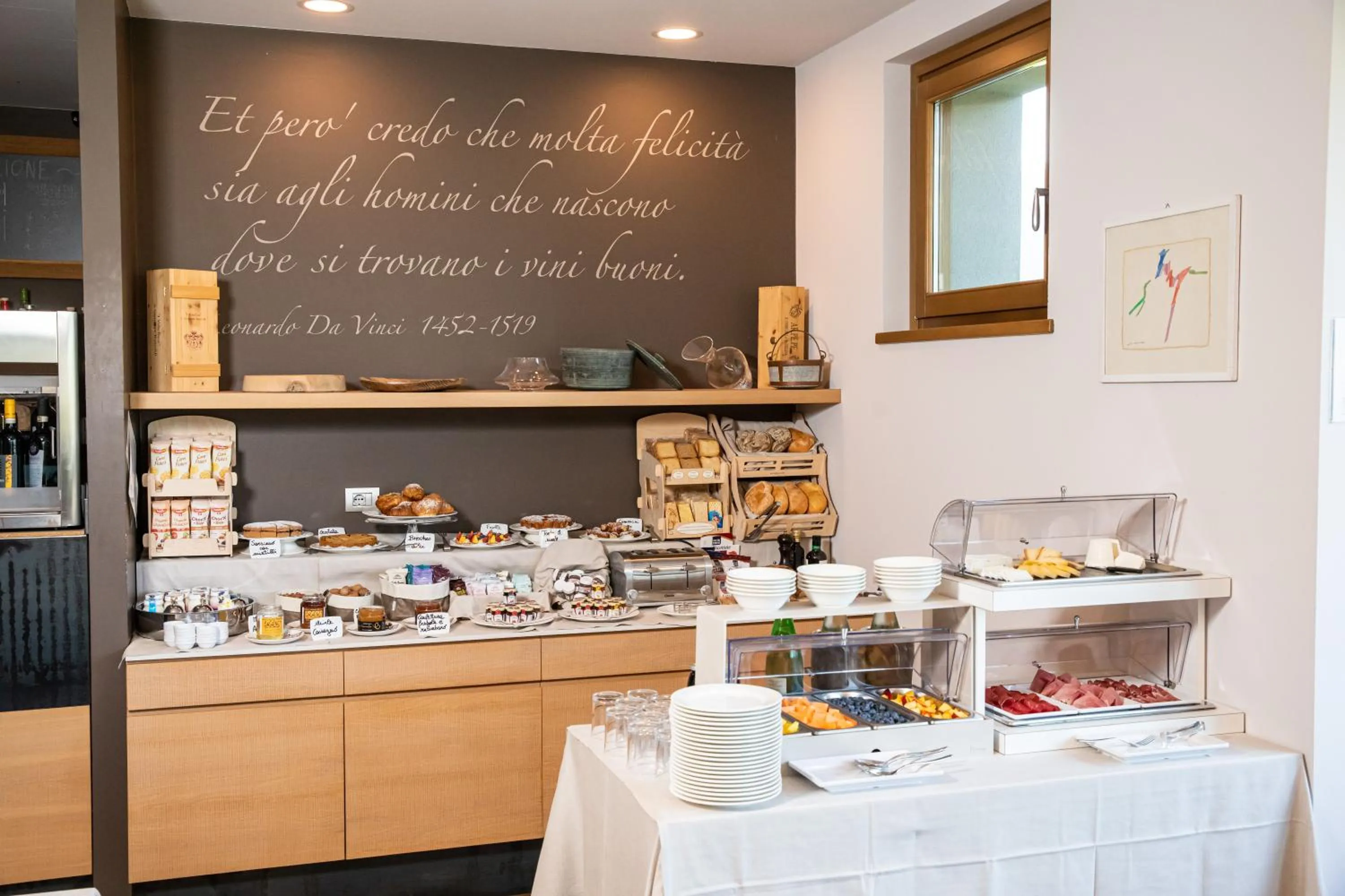 Continental breakfast in Wine Hotel Retici Balzi