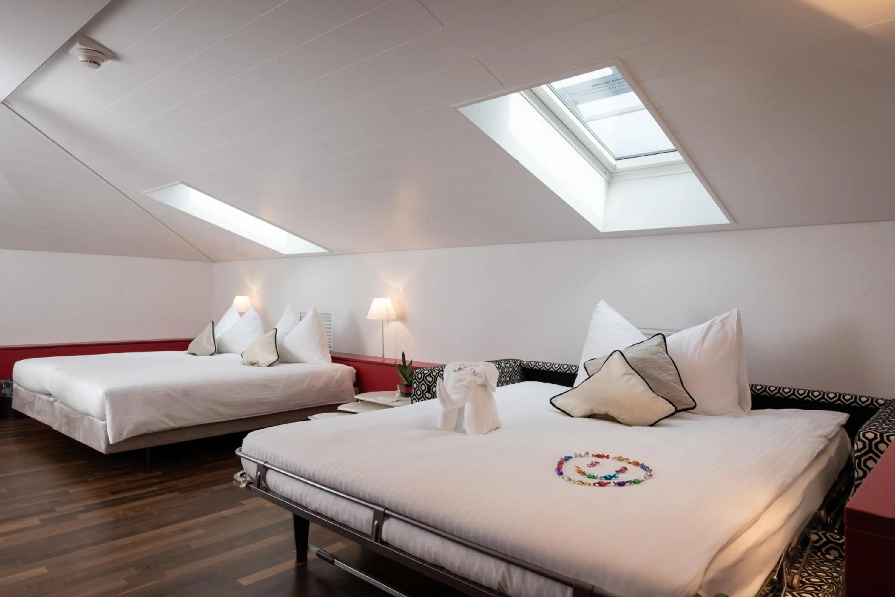 Seating area, Bed in Hotel Spirgarten