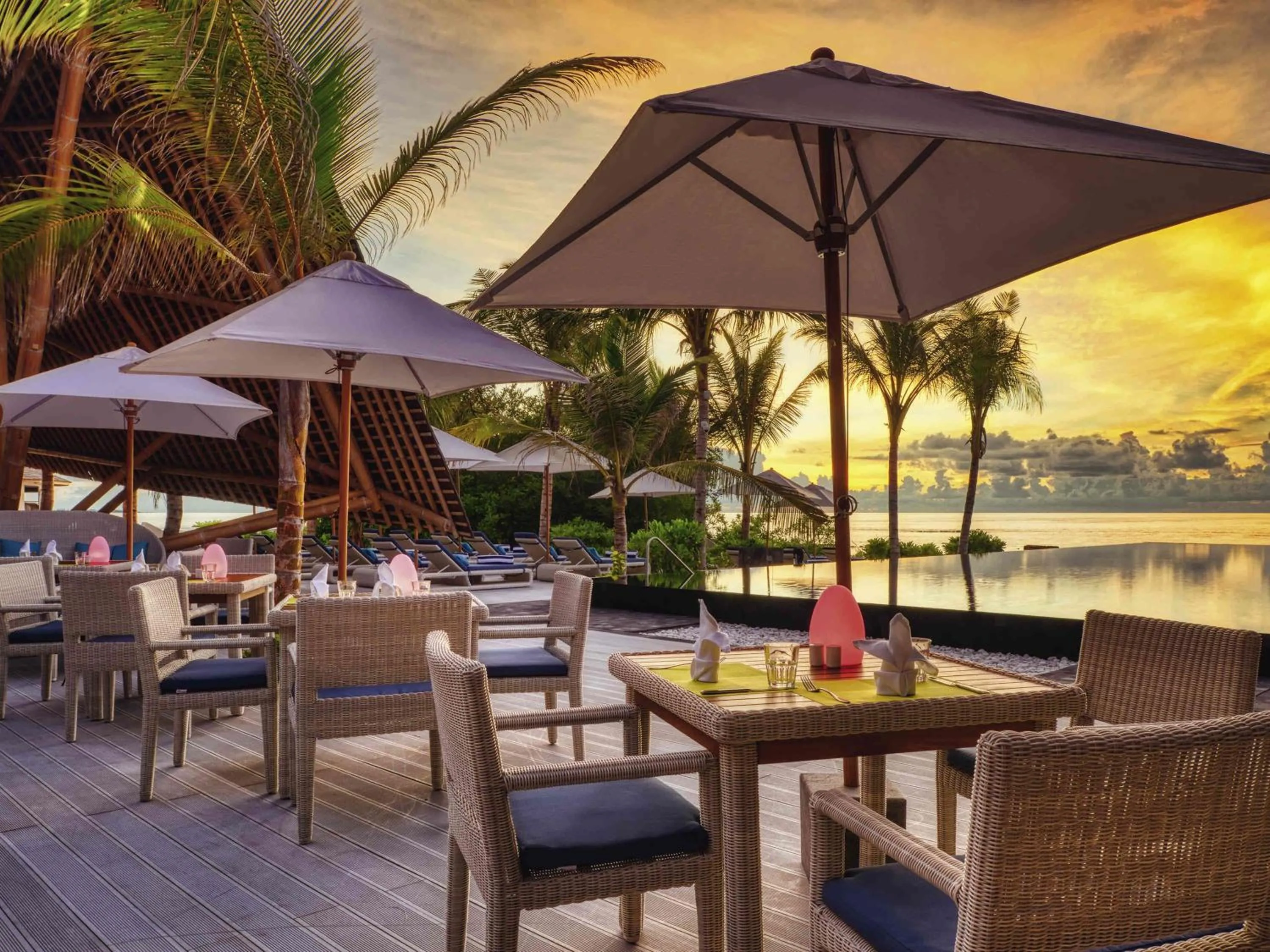 Pool view in Kuredhivaru Resort and Spa - Maldives