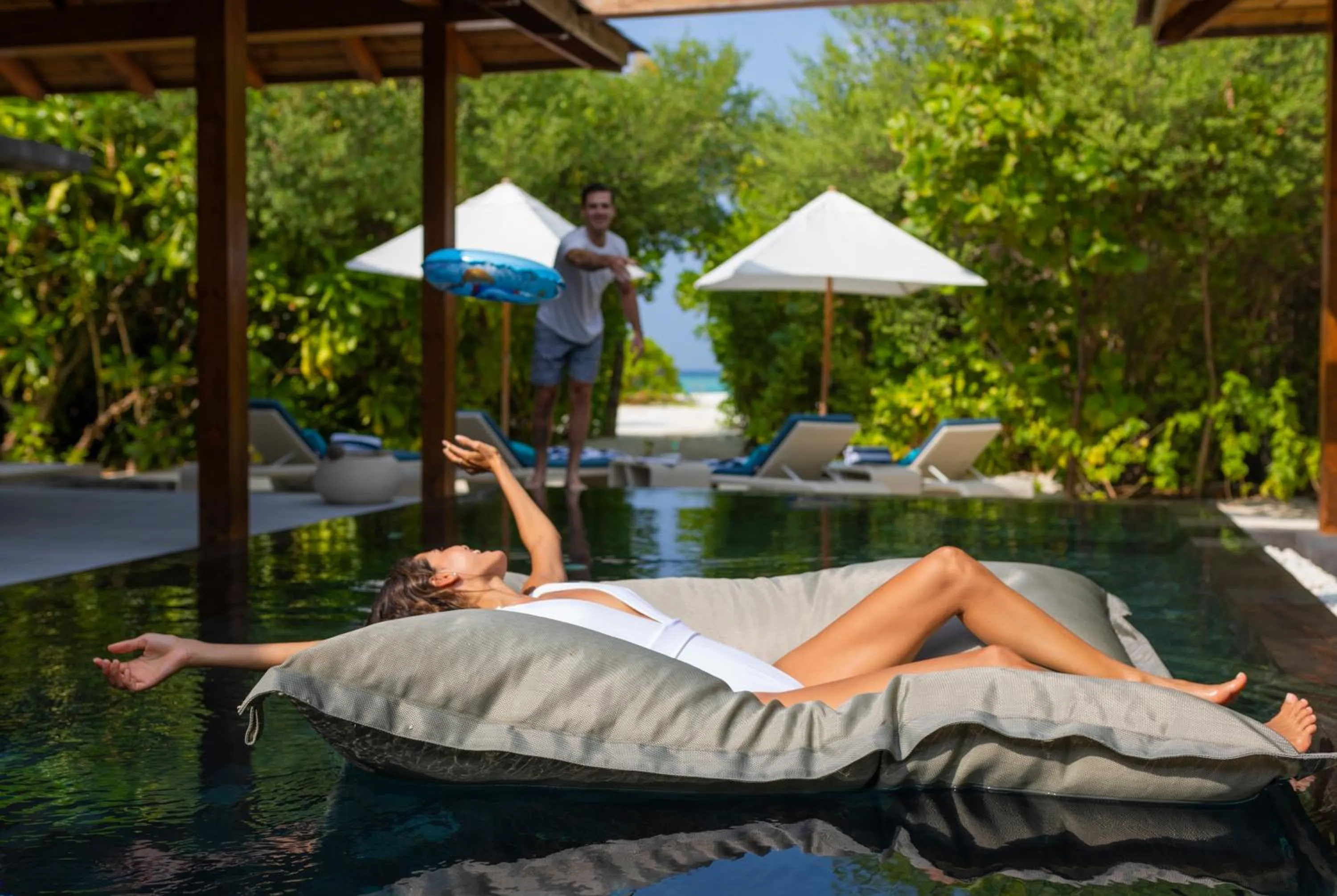 Patio in Kuredhivaru Resort and Spa - Maldives