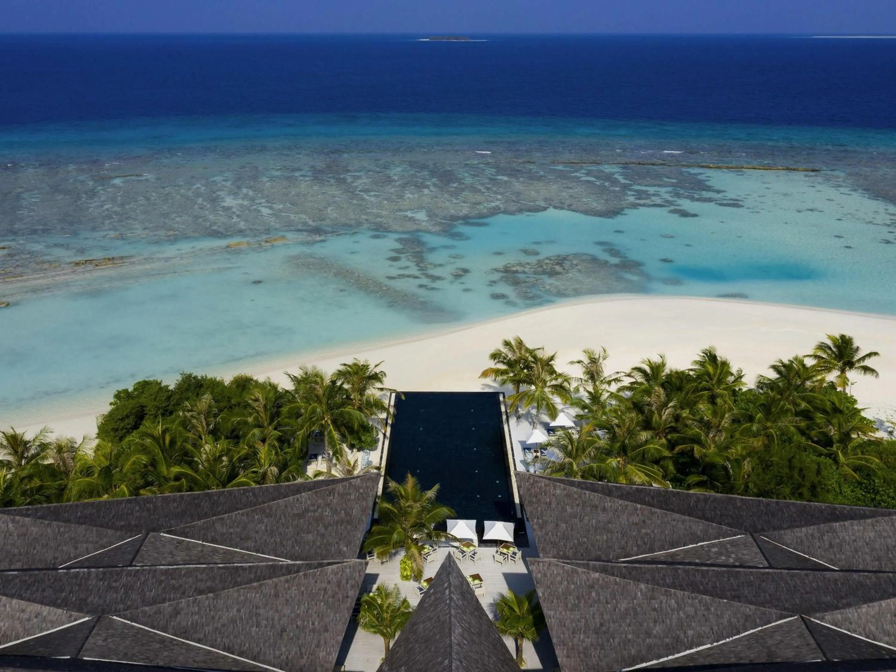 Pool view in Kuredhivaru Resort and Spa - Maldives