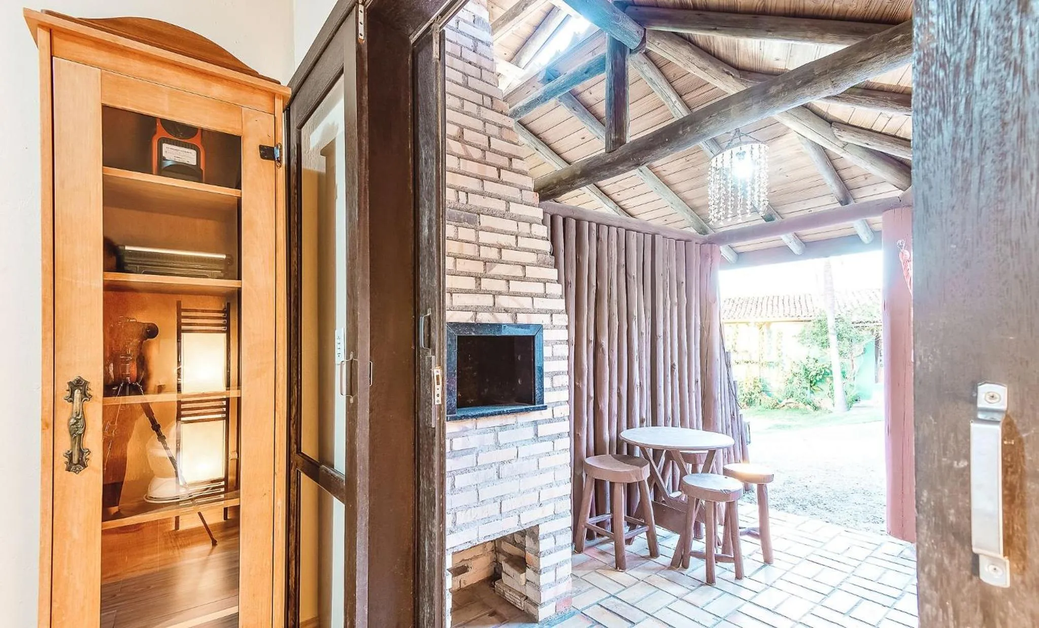 BBQ facilities in Pousada Bangalôs do Rosa