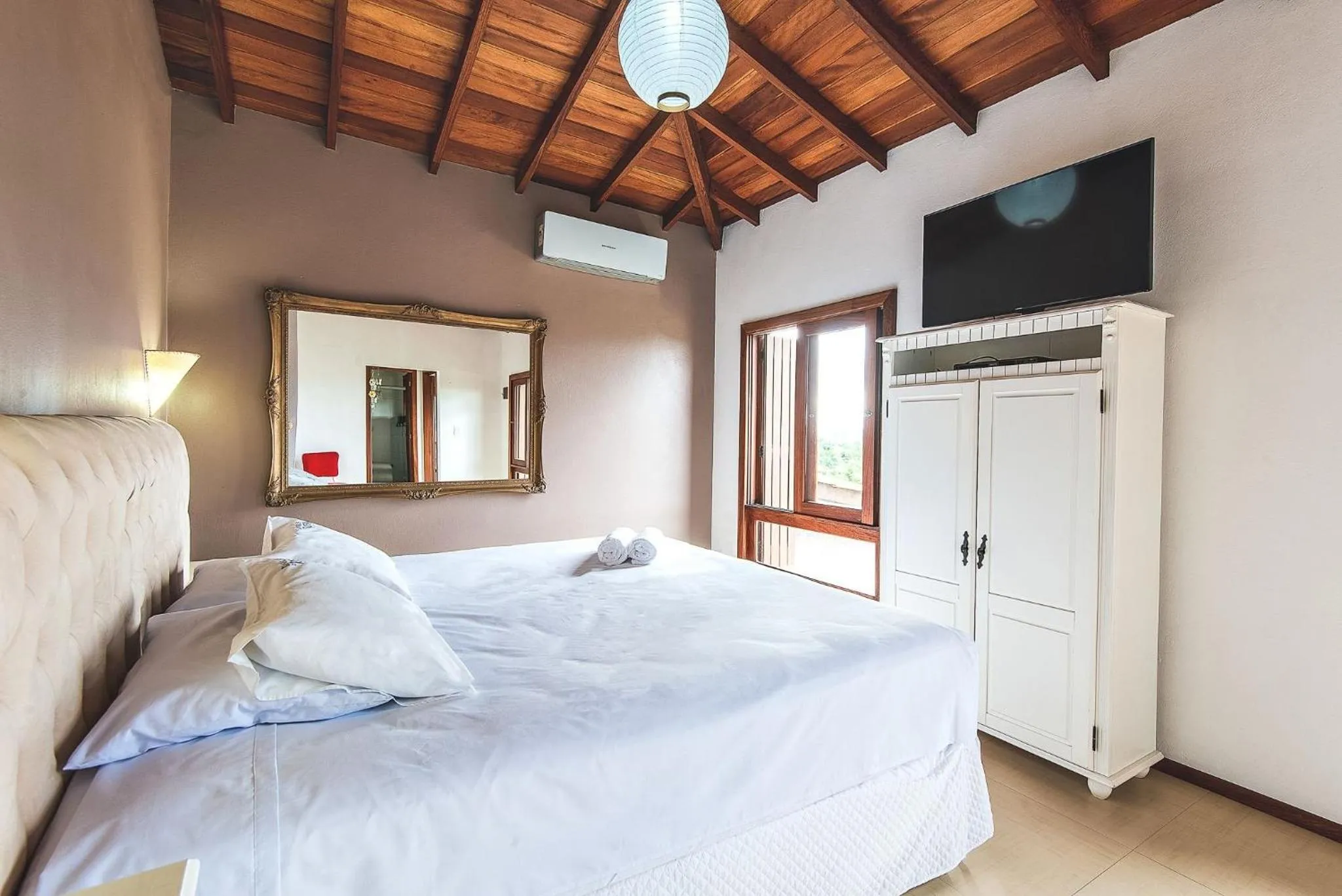 Bedroom, Bed in Pousada Bangalôs do Rosa