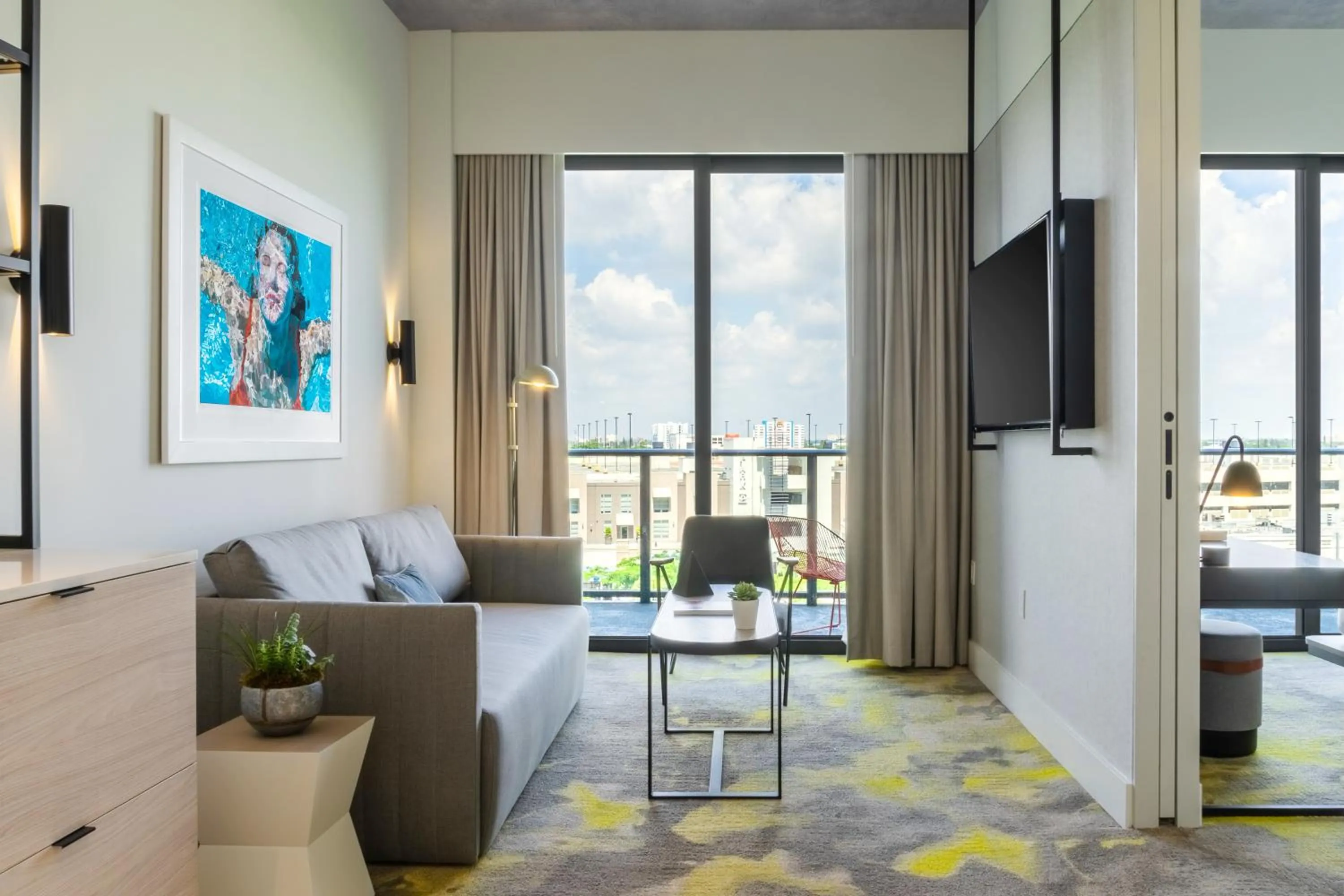 Living room in Hyde Suites Midtown Miami