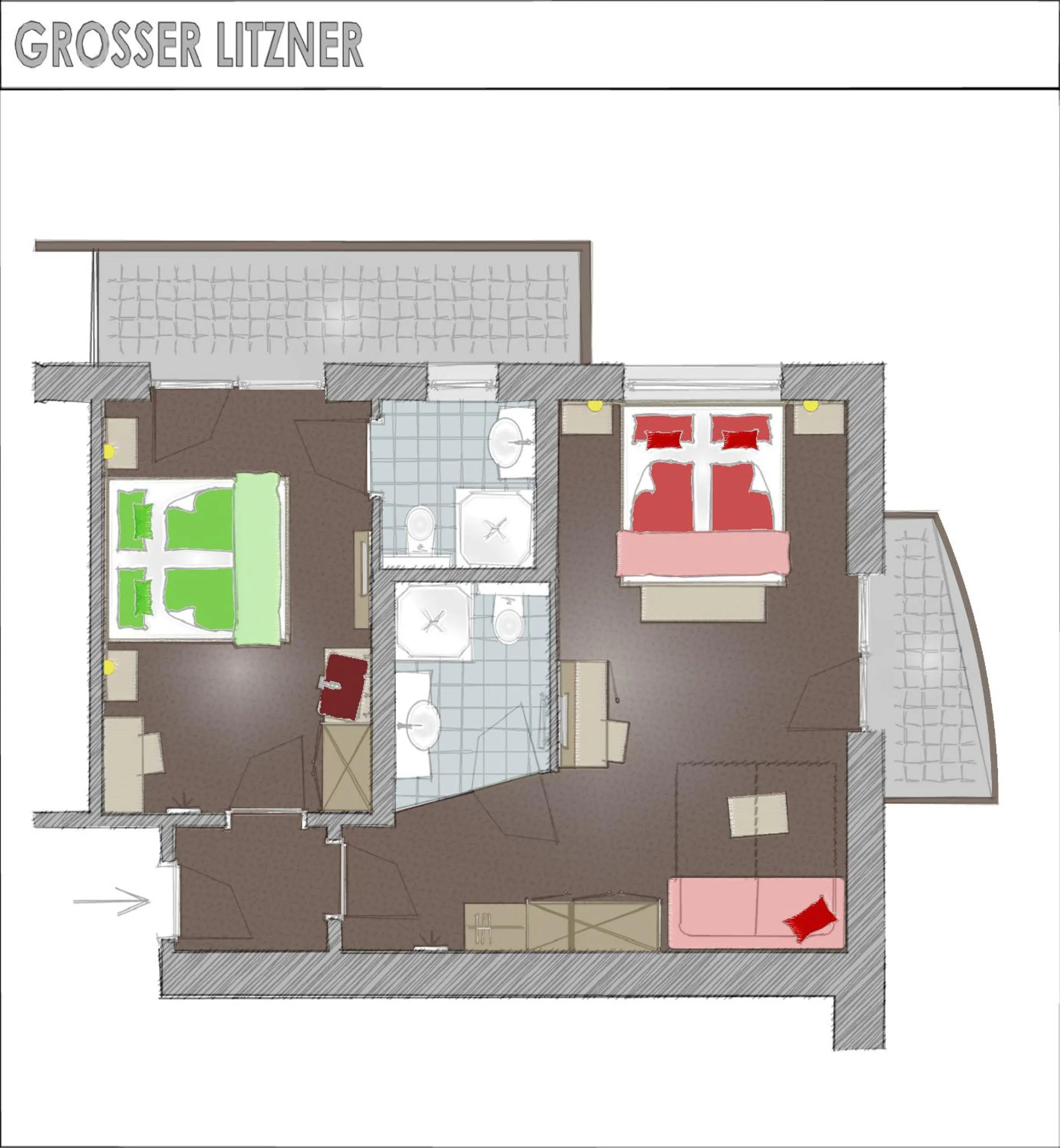 Floor plan in Alpinhotel Monte Superior - Silvretta Card Premium Betrieb