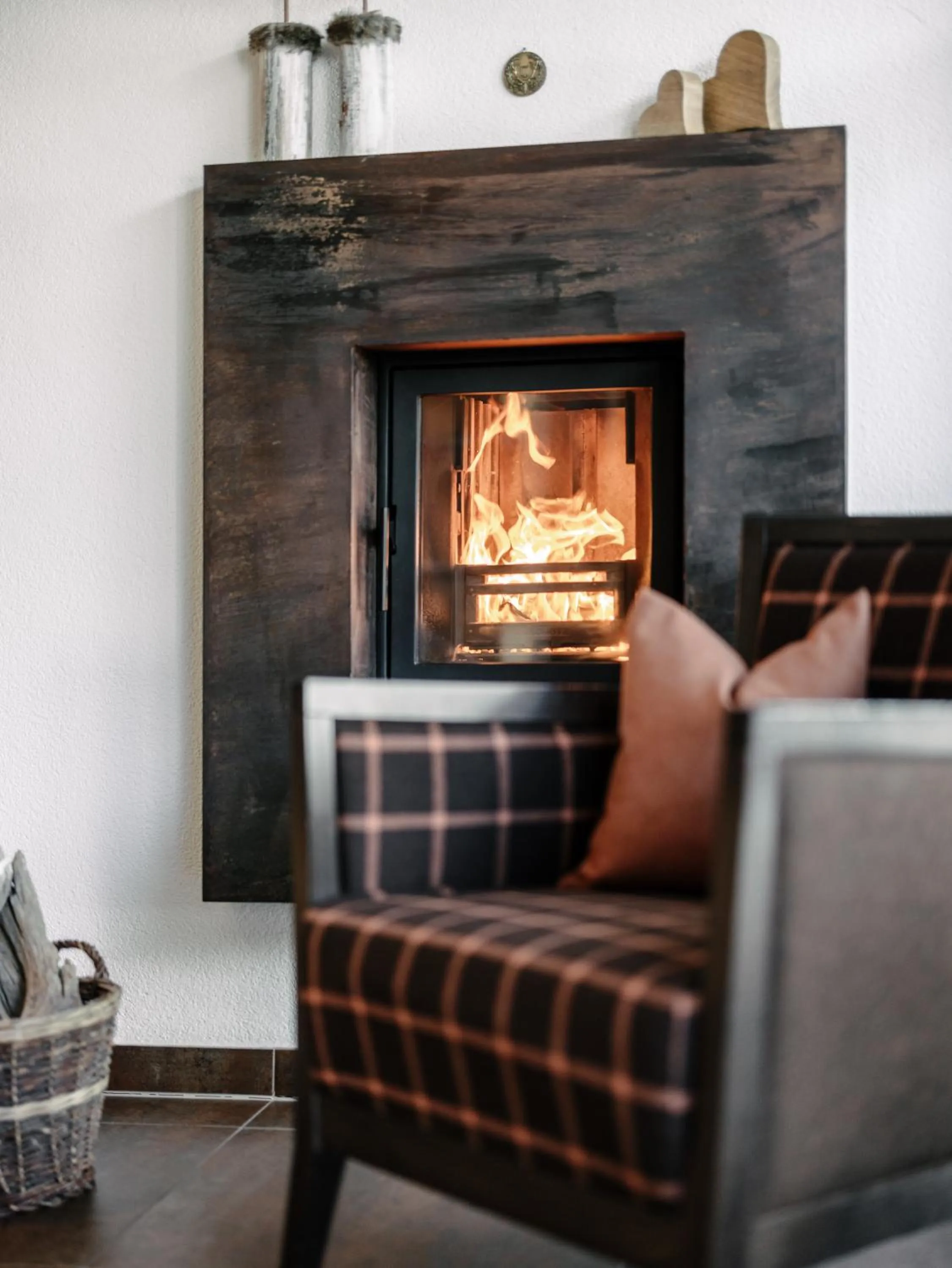 fireplace in Alpinhotel Monte Superior - Silvretta Card Premium Betrieb