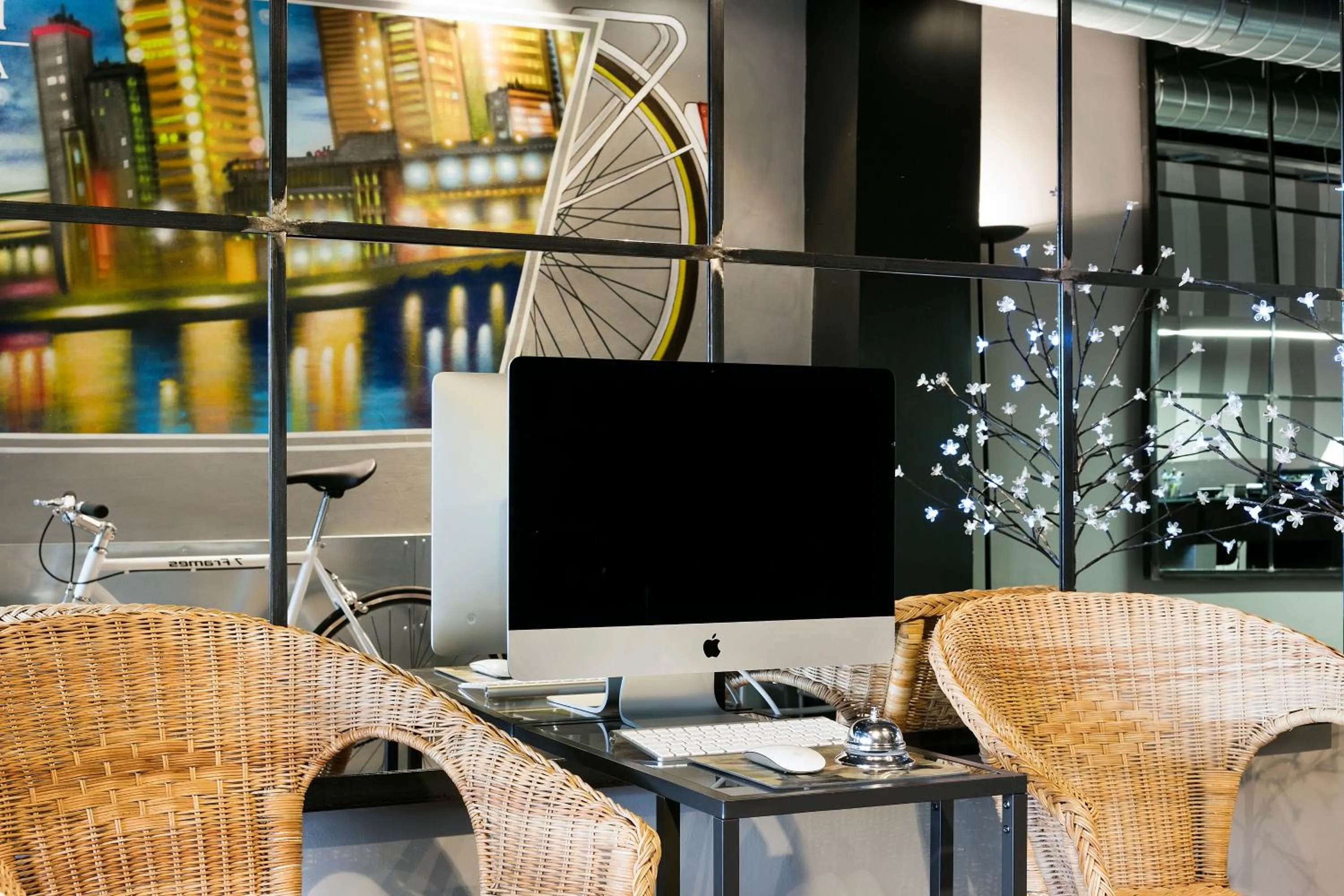 Lobby or reception in Fira Apartments by gaiarooms