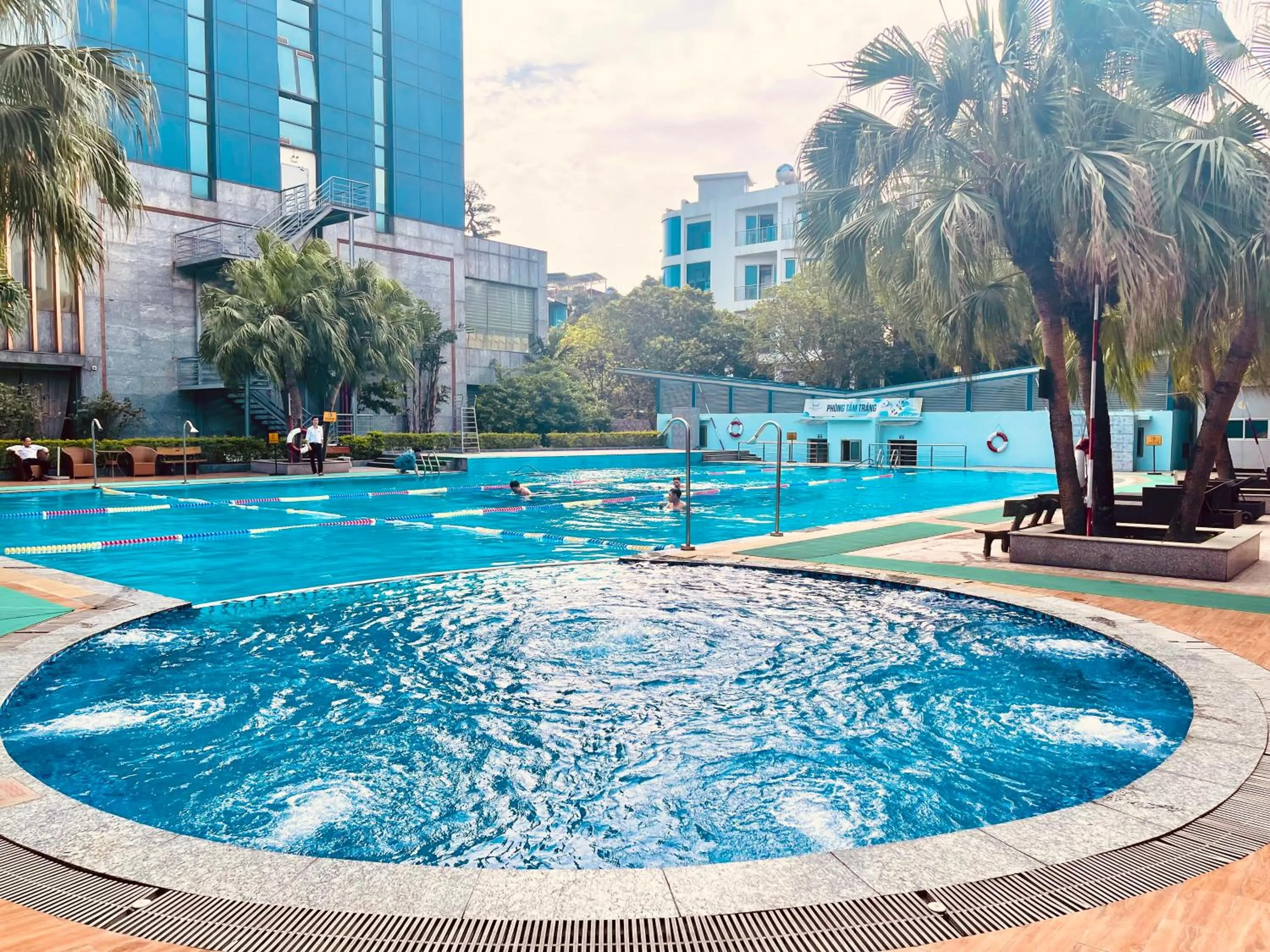 Swimming pool in Muong Thanh Grand Xa La Hotel