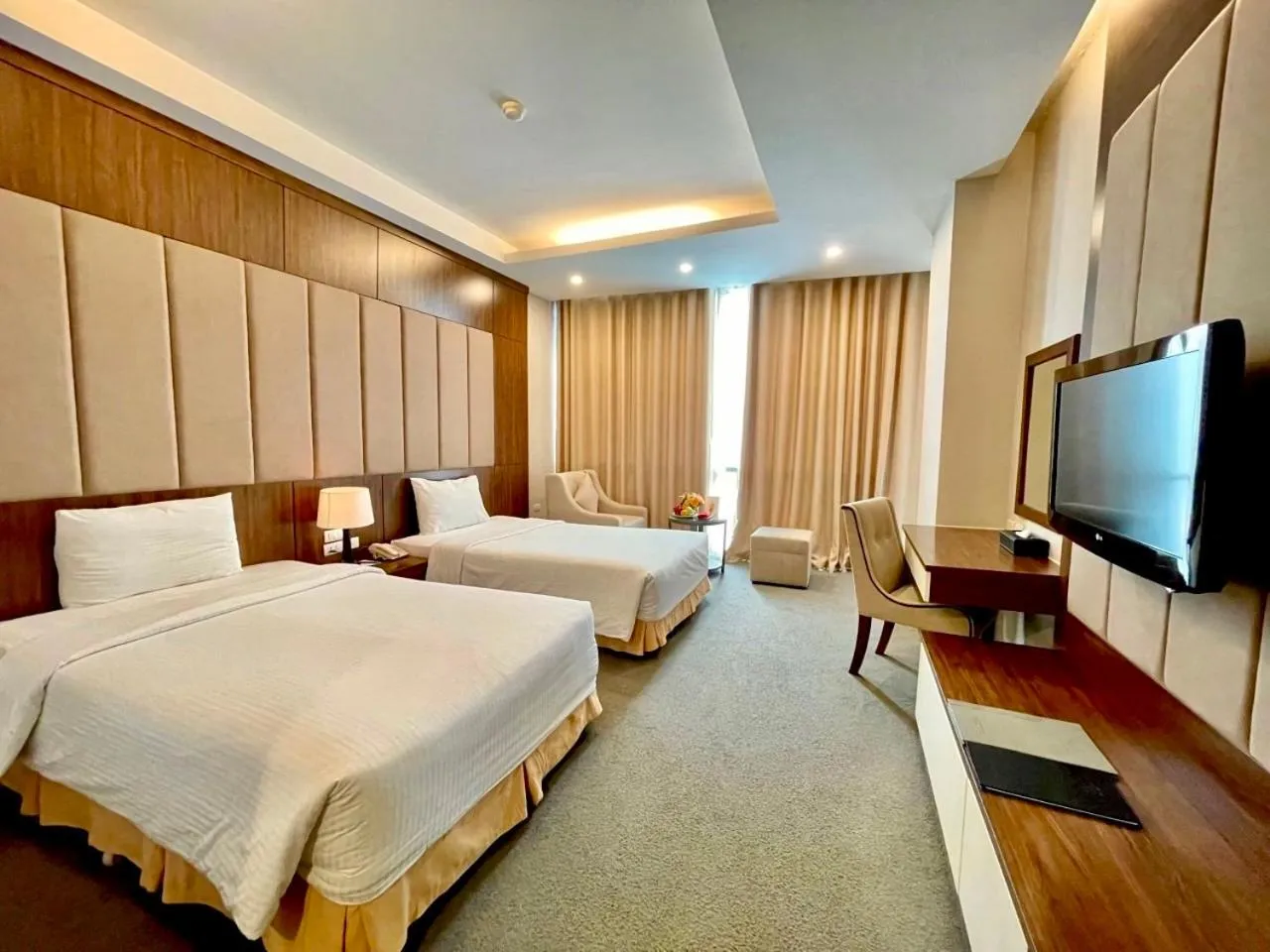 TV and multimedia, Bed in Muong Thanh Grand Xa La Hotel