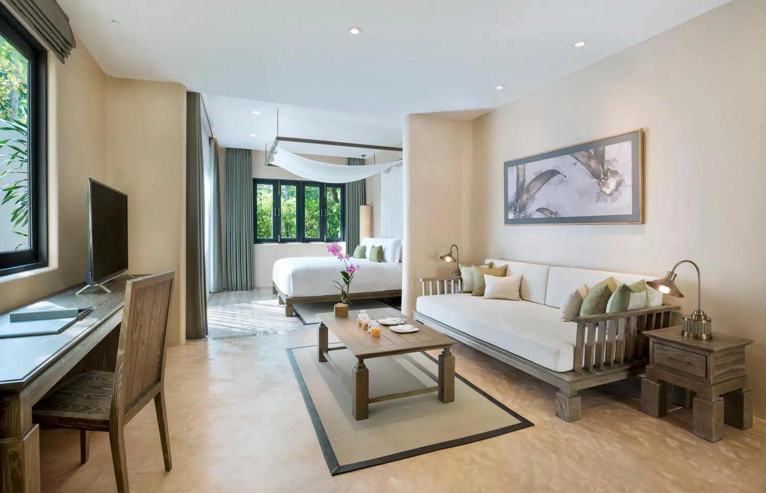 Bed in The Naka Island, a Luxury Collection Resort & Spa, Phuket