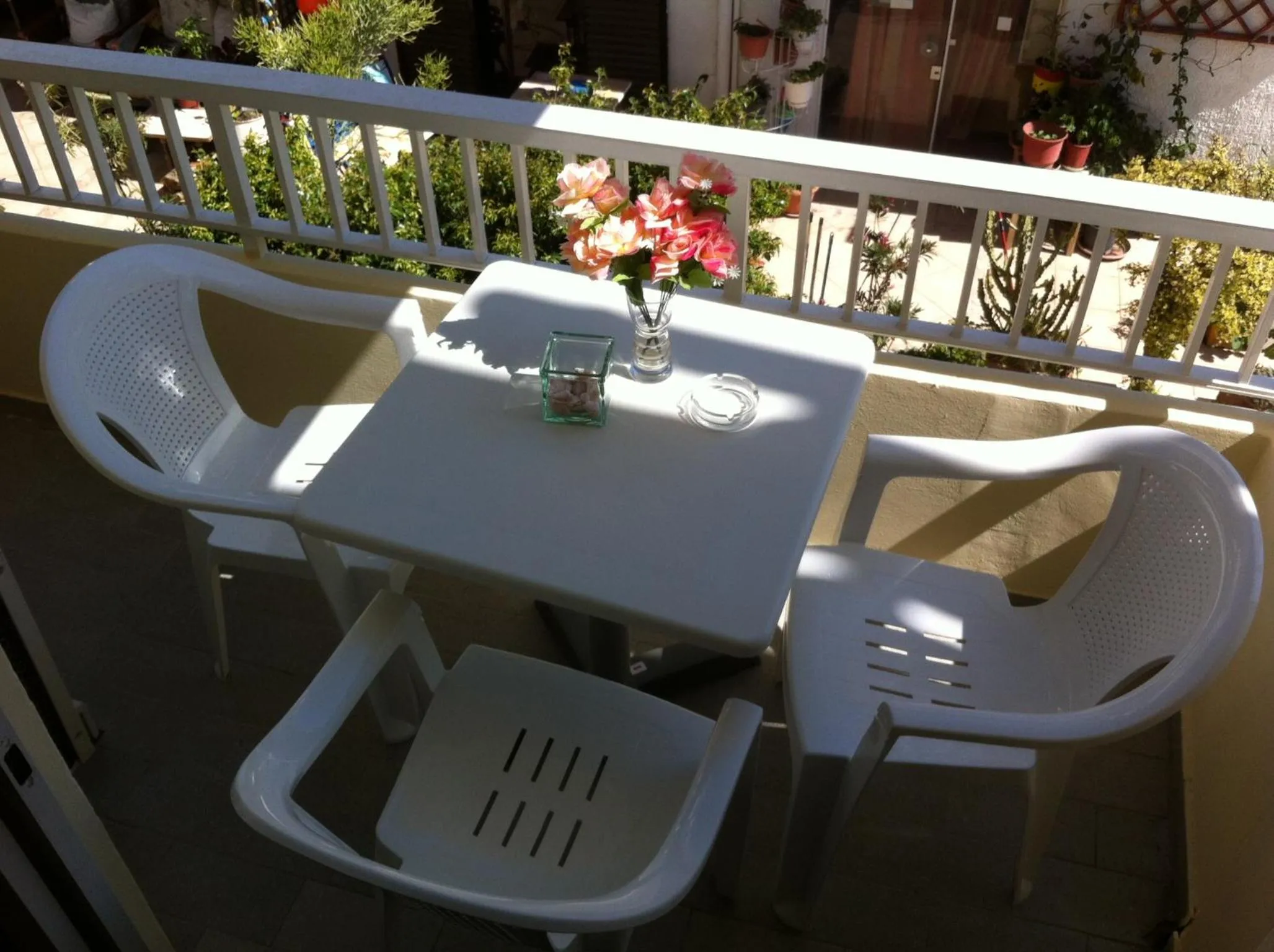 Garden view in Manias Apartments