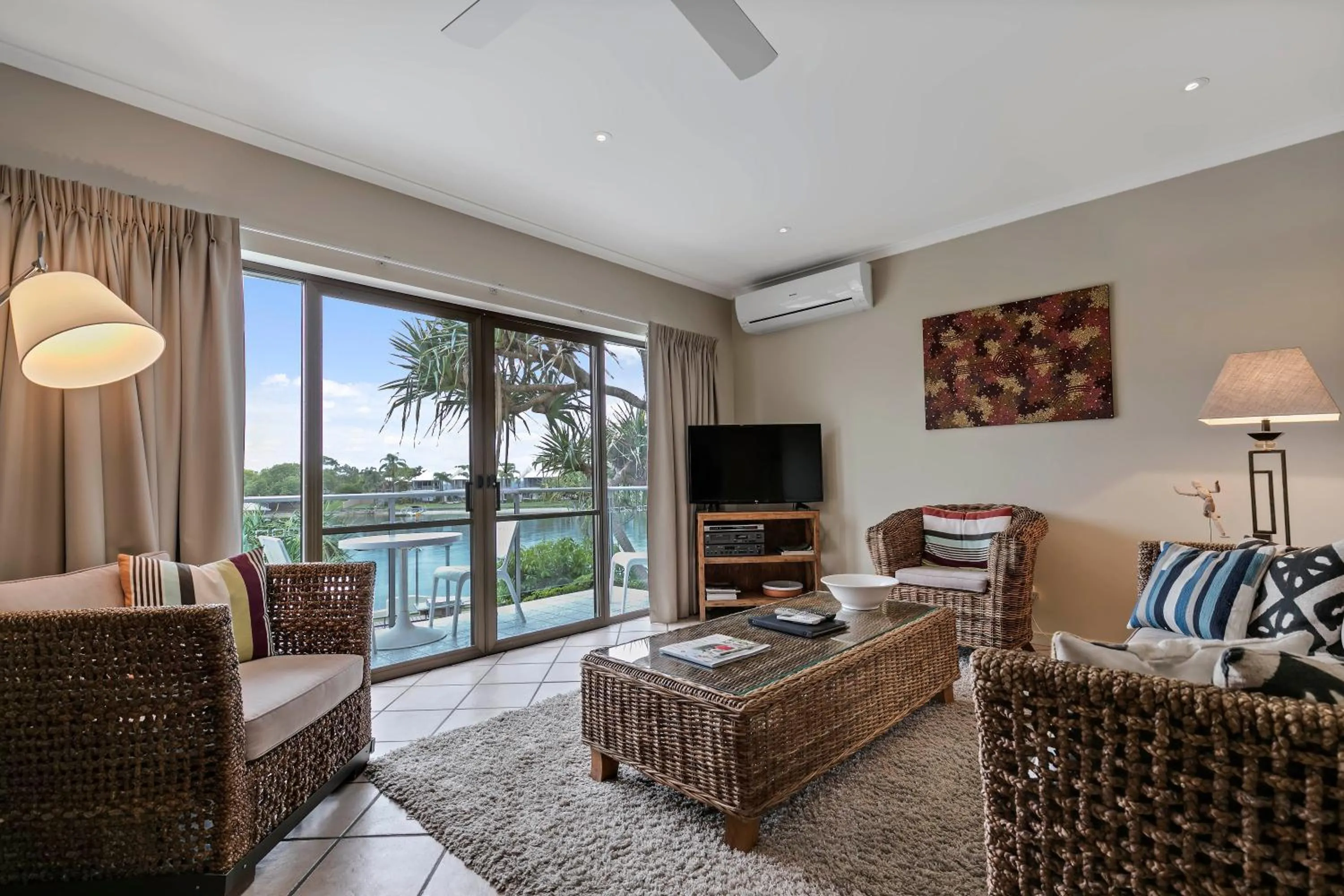 Seating area in Culgoa Point Beach Resort