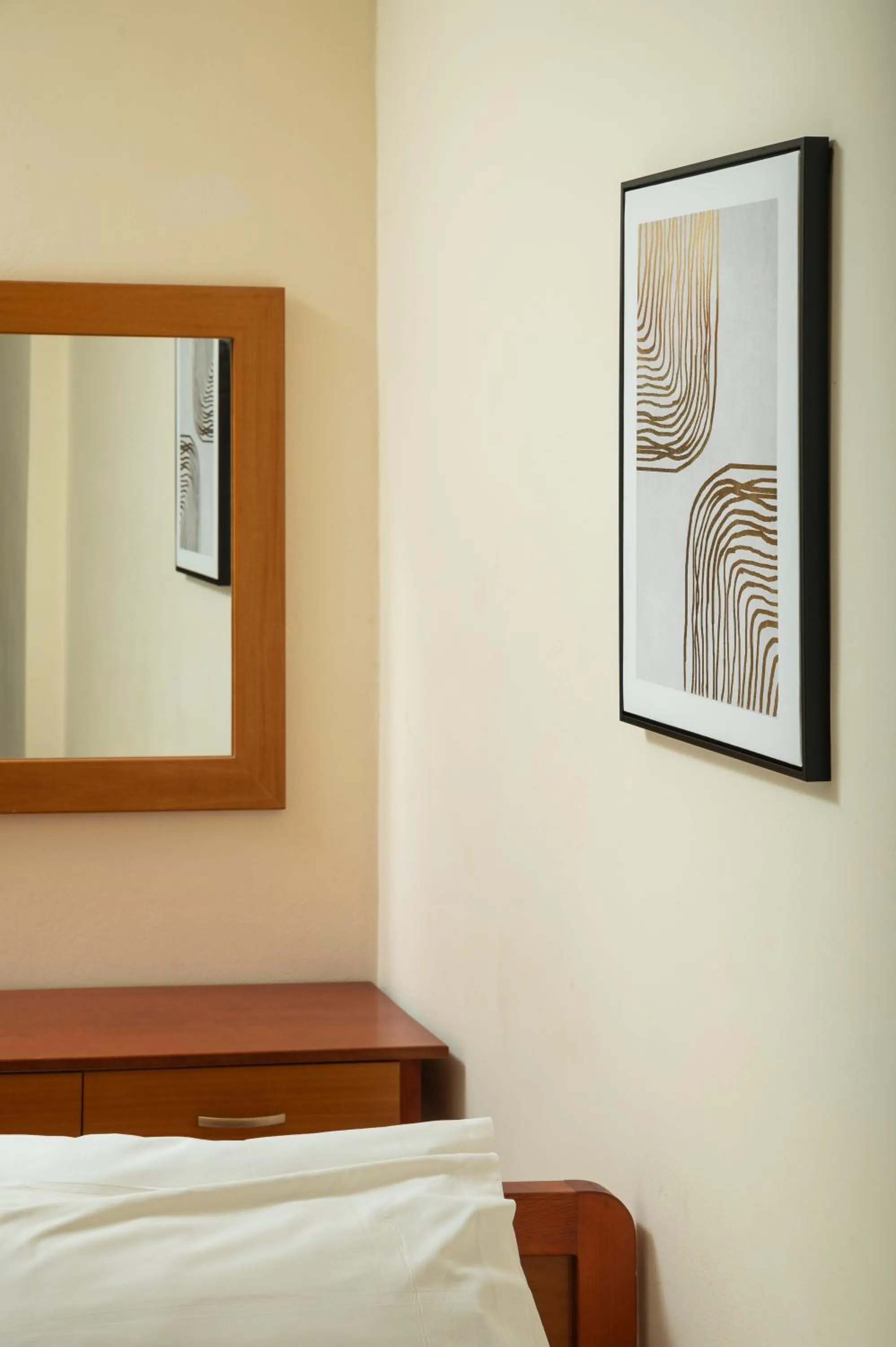 Decorative detail, Bed in Dimitra & Evdokia Hotel