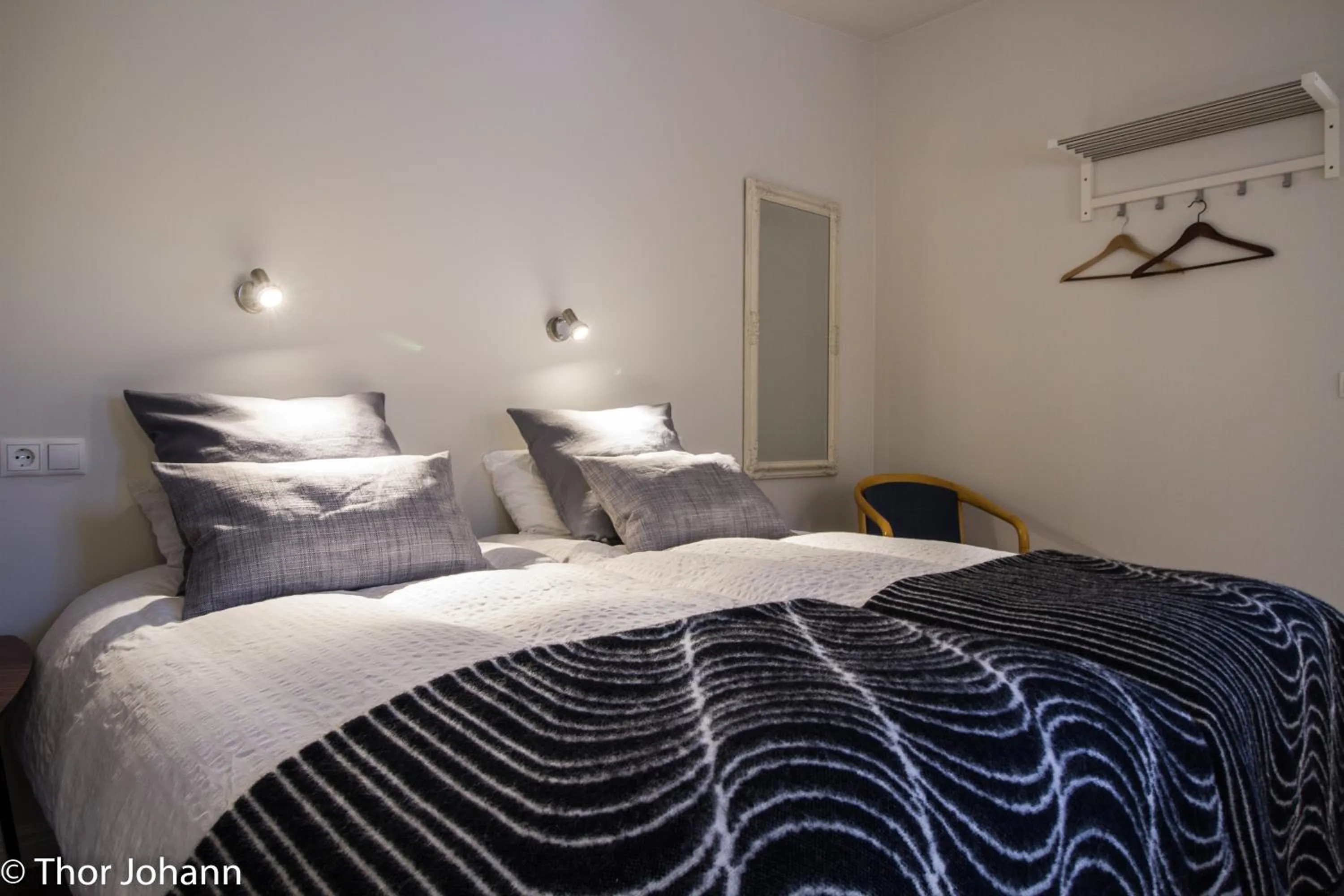 Bed in Hotel Hjardarbol