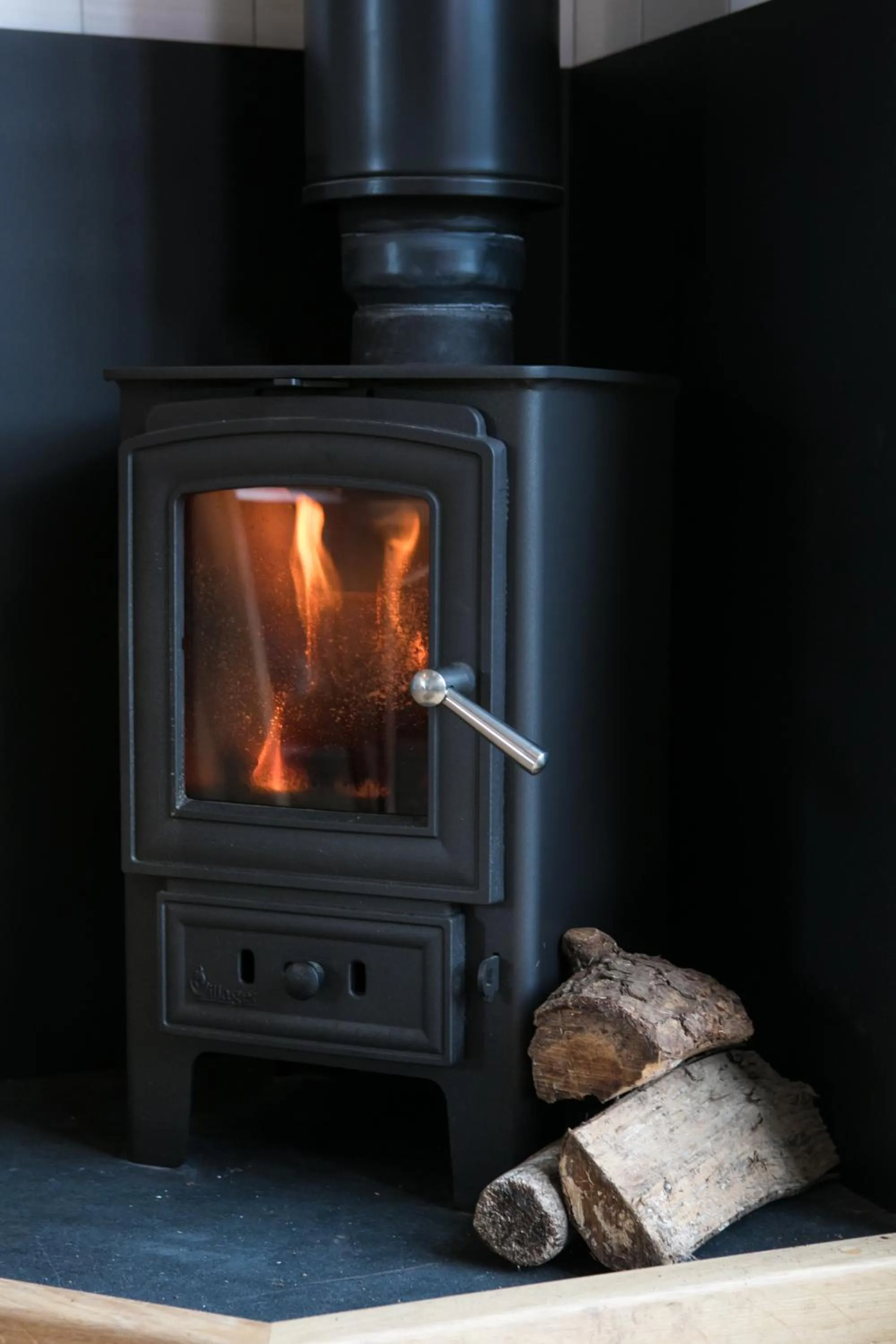 fireplace in The Fish Hotel