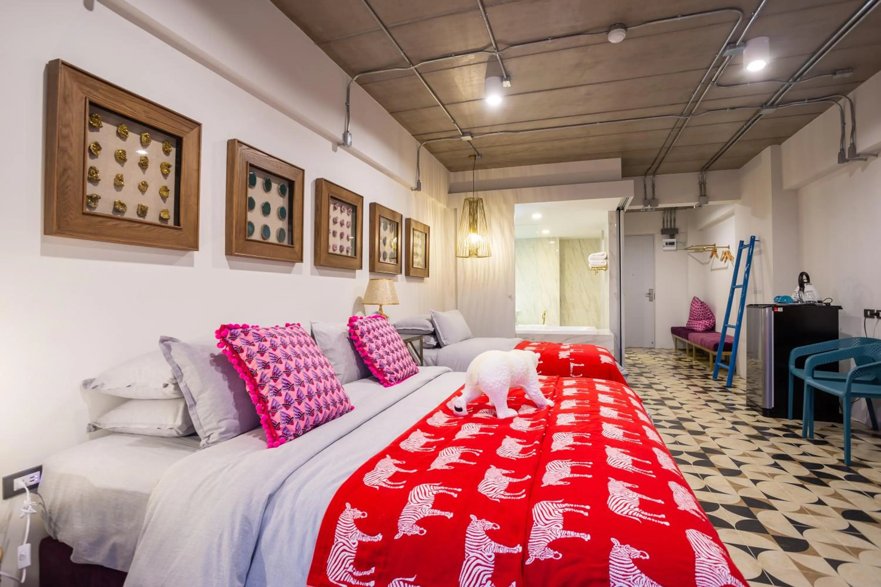 Bed in River Art Hotel