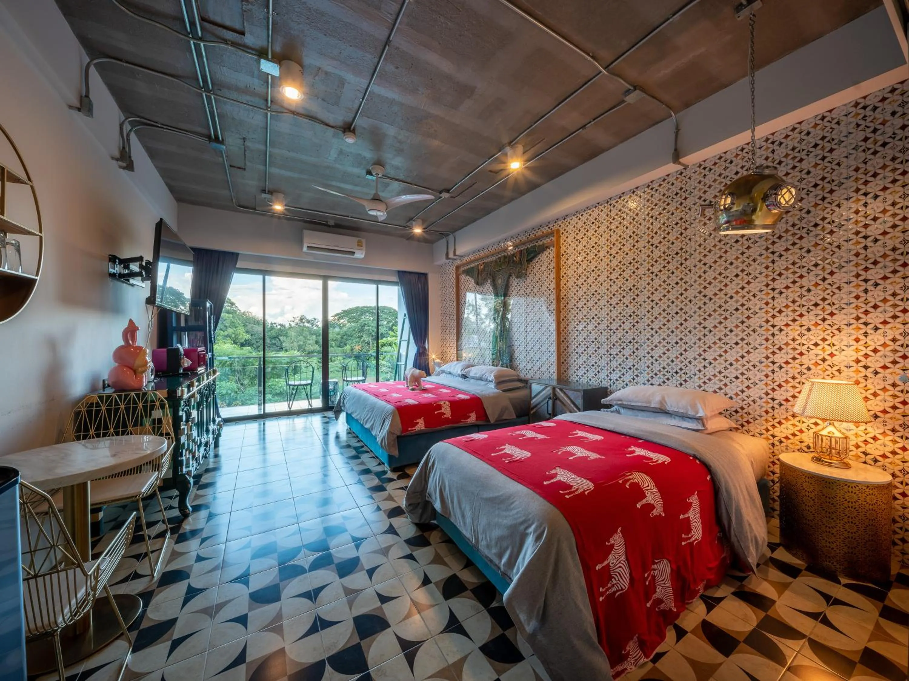 Bed in River Art Hotel