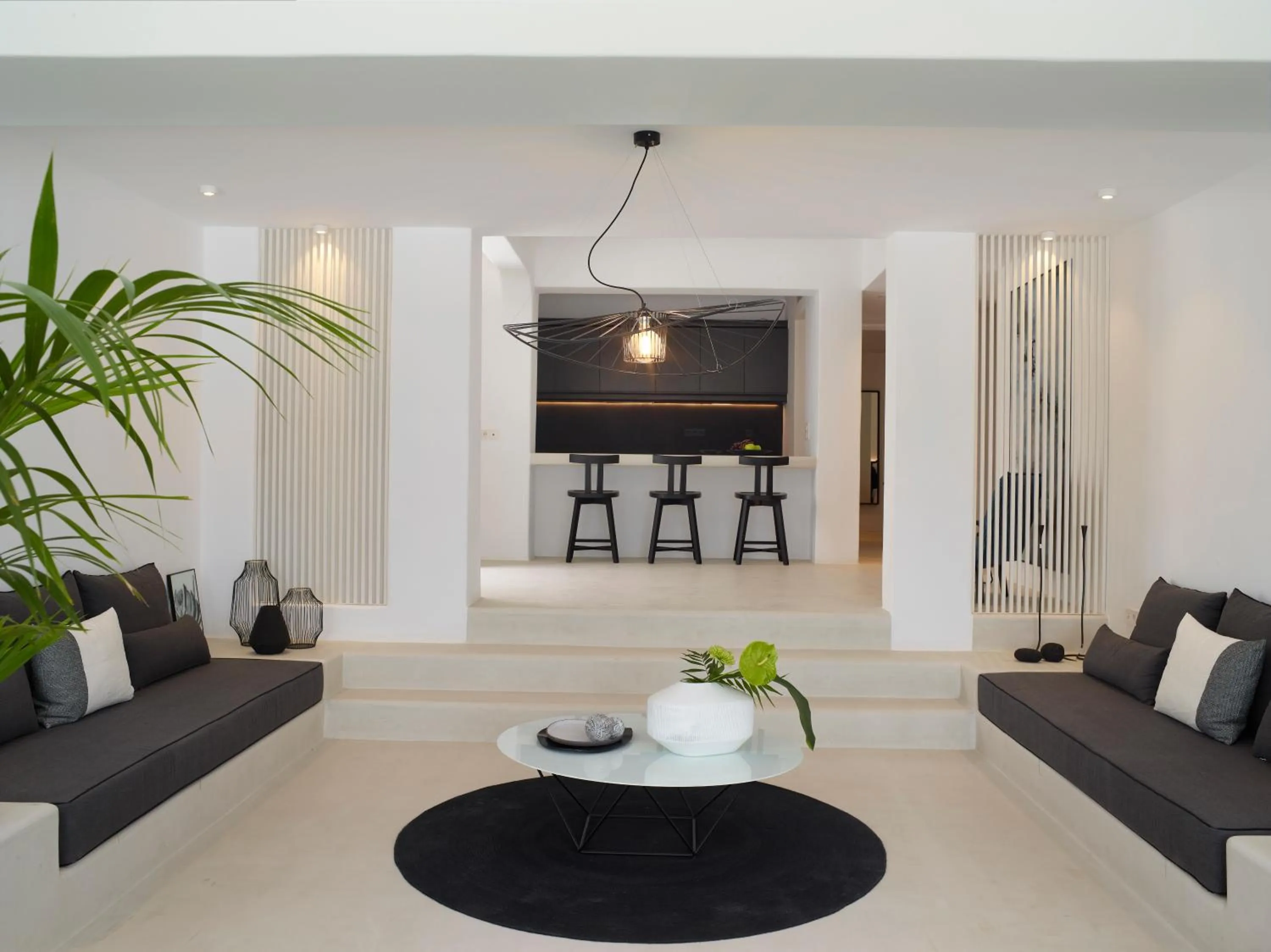 Living room in Nimbus Mykonos