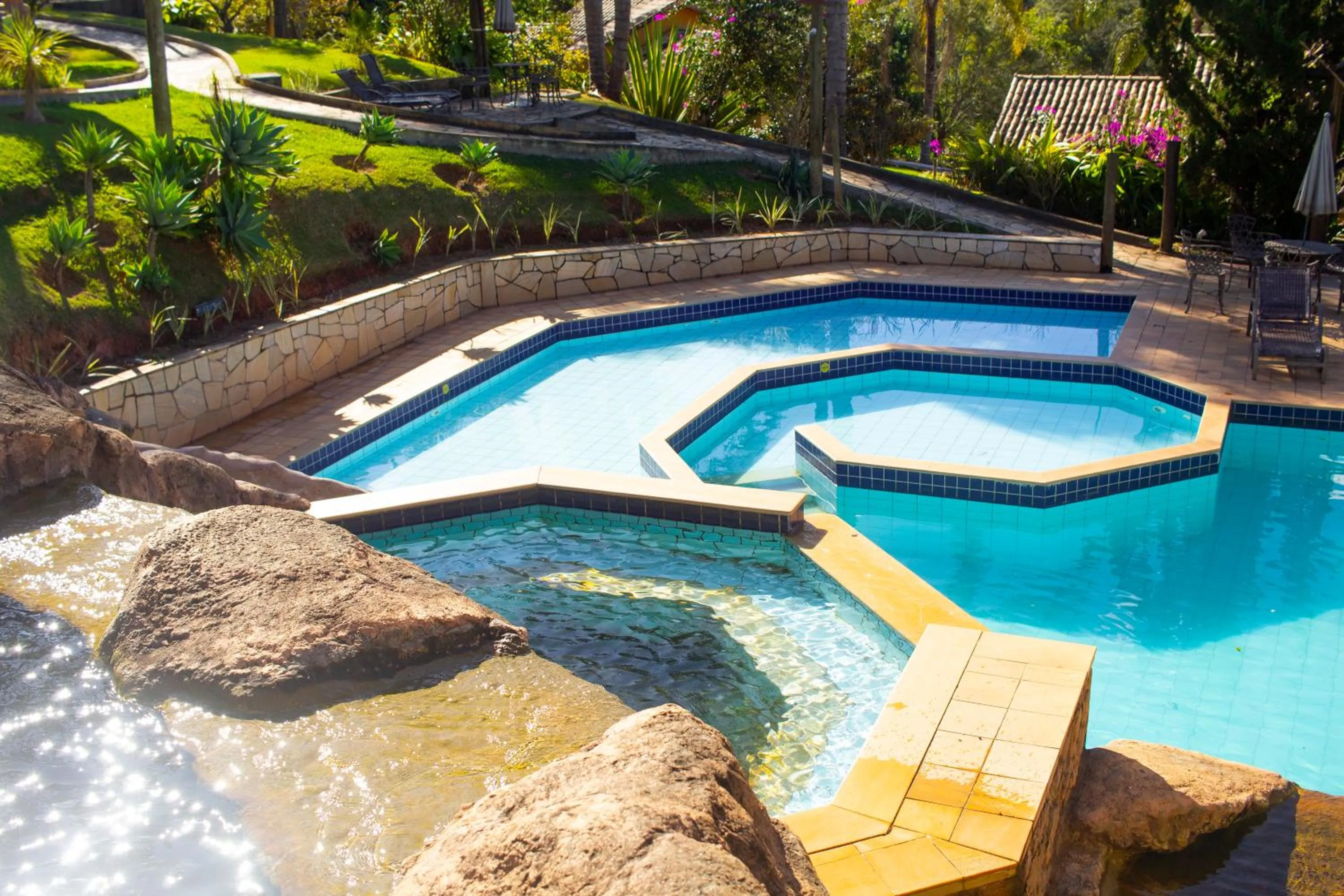 Pool view in Vila Chico