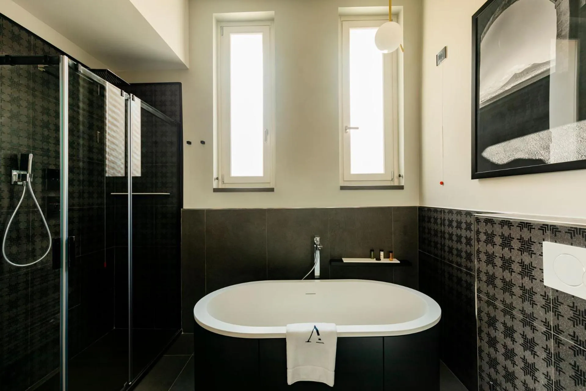 Shower in Amadomus Luxury Suites