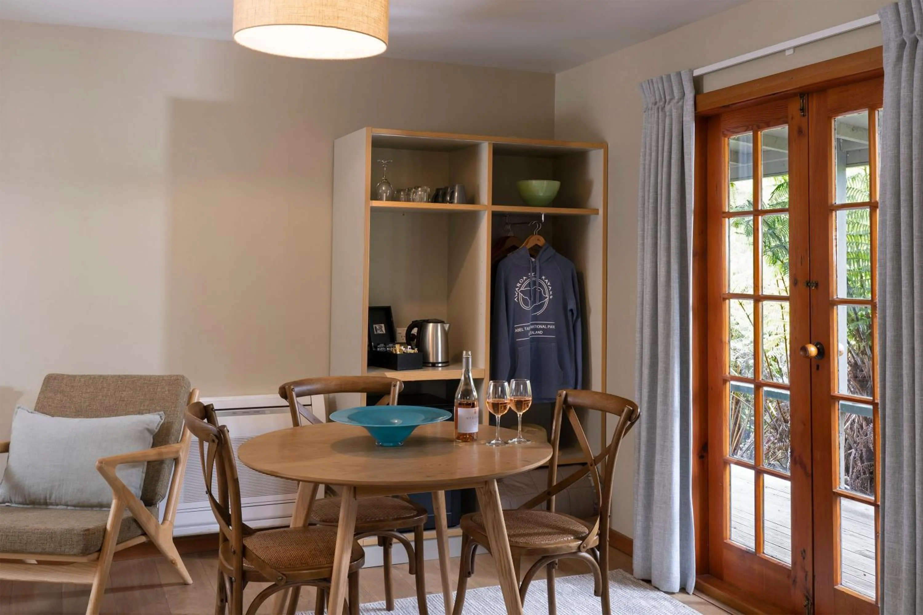 Dining area in Awaroa Lodge