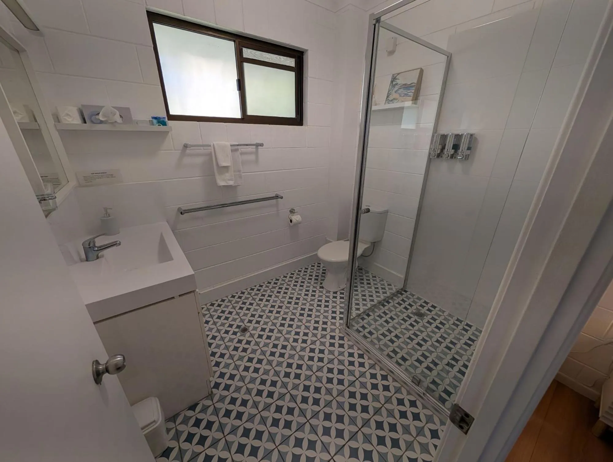 Bathroom in Moffat Beach Motel Caloundra