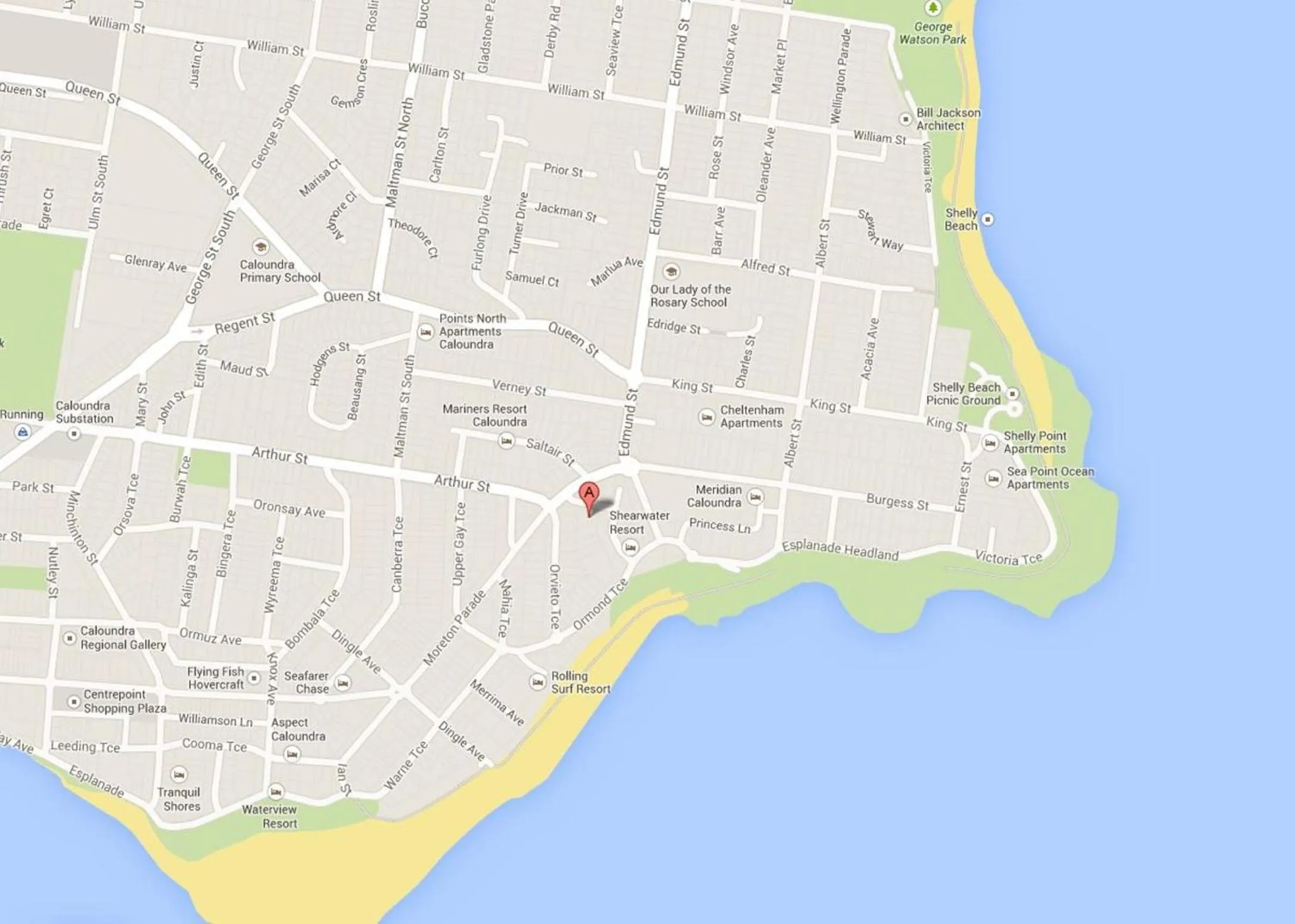 Bird's eye view in Kings Row Apartments