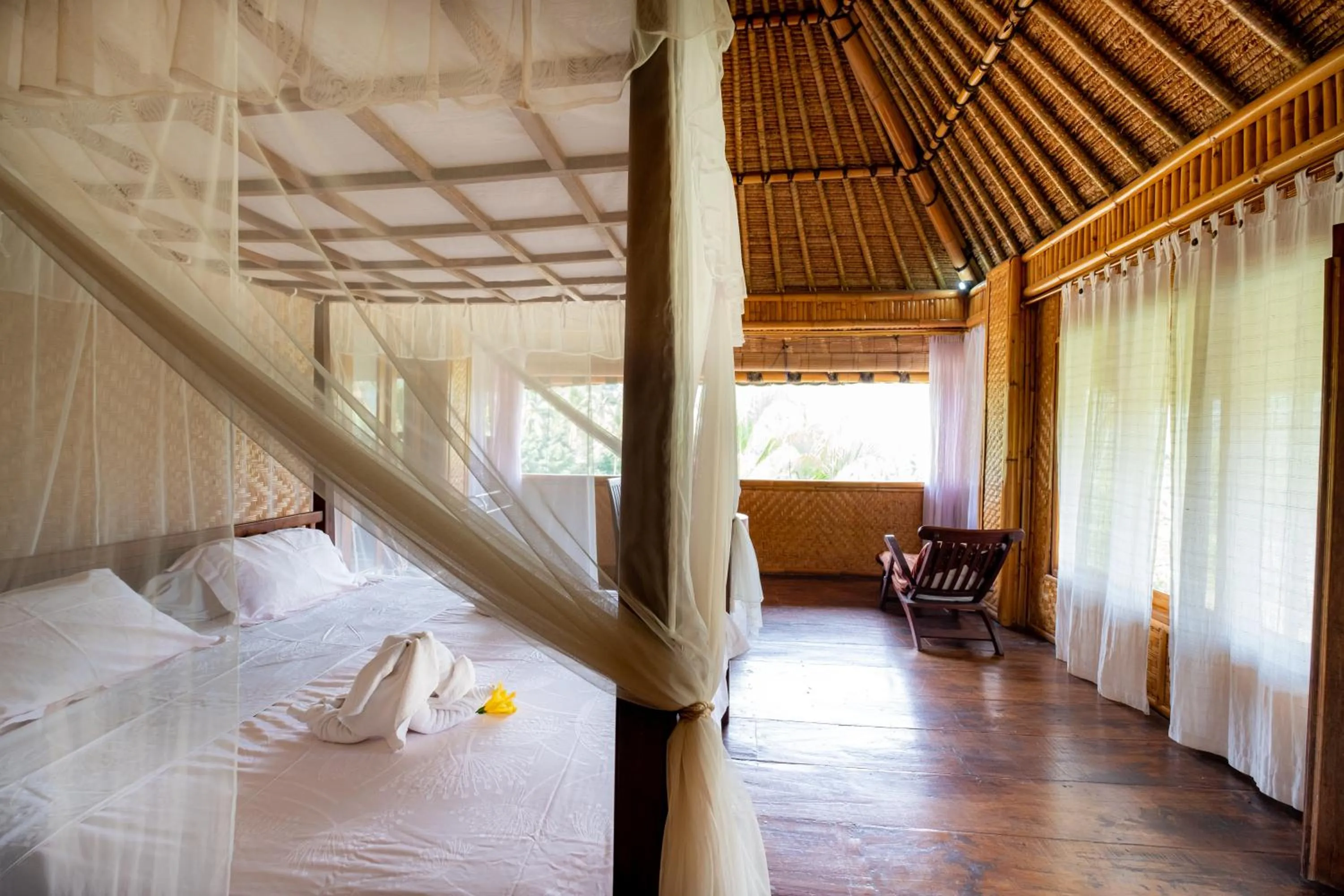 Bedroom, Bed in Villa Manuk
