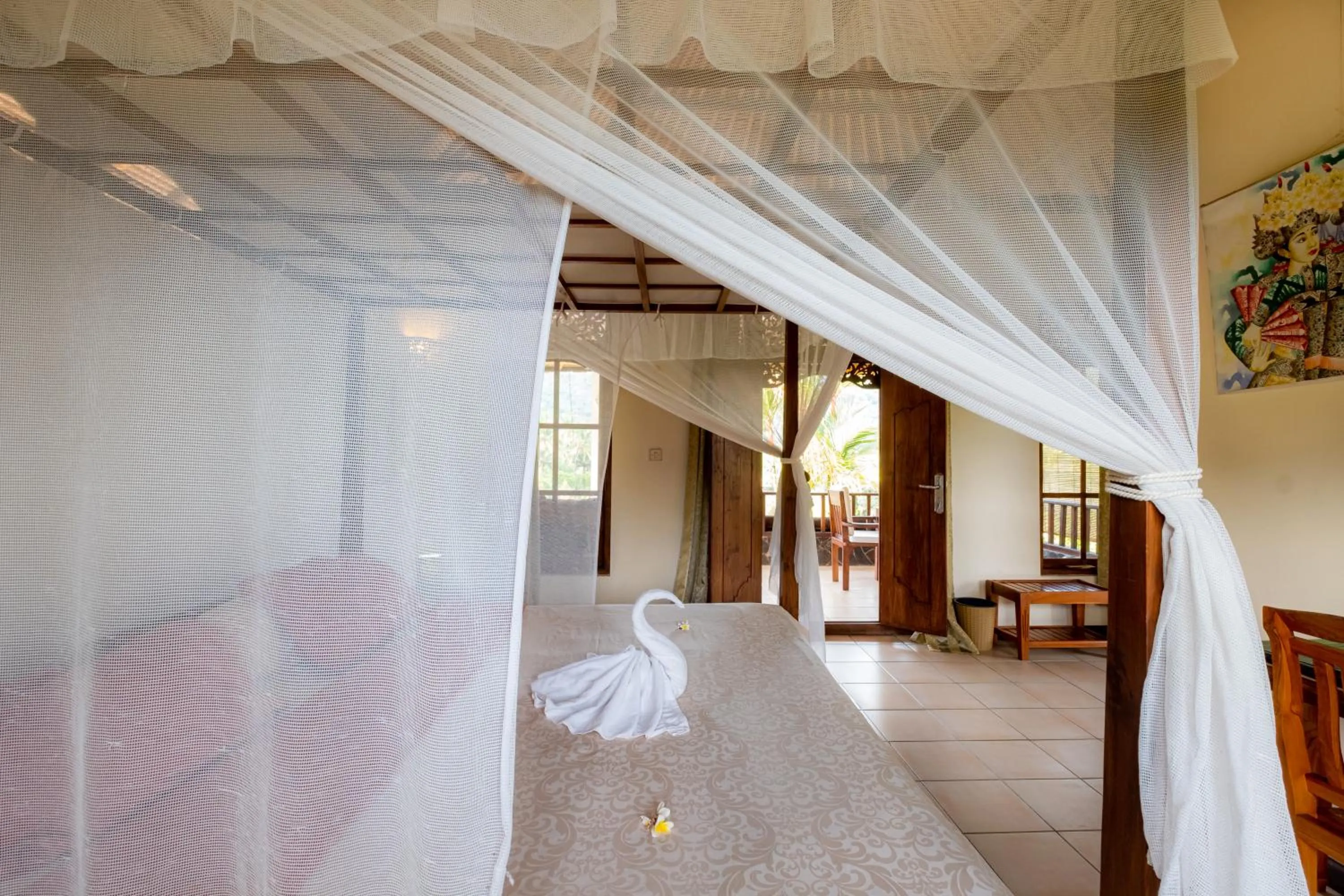 Bedroom, Bed in Villa Manuk