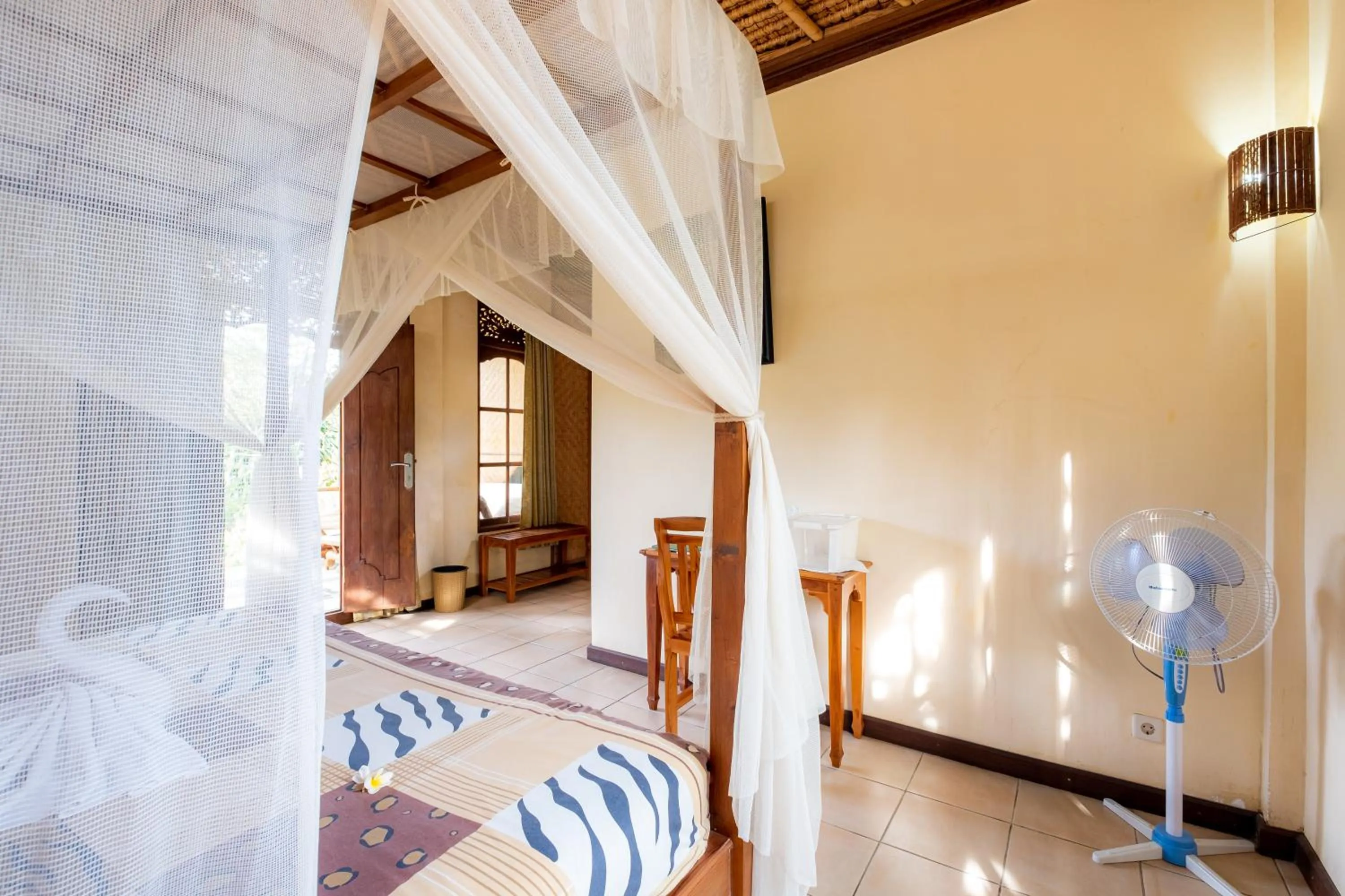 Bedroom, Bed in Villa Manuk
