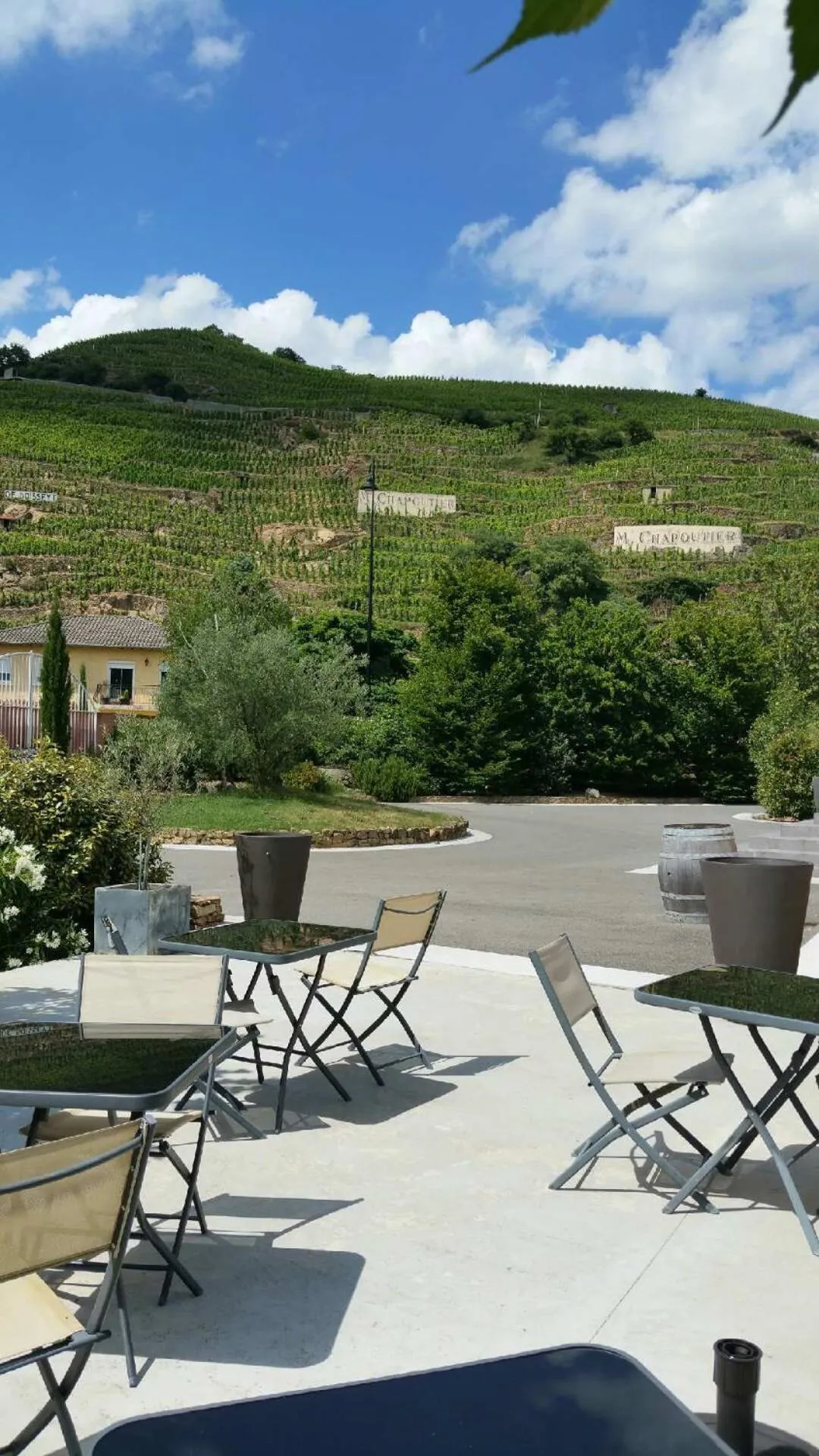 Balcony/Terrace in Hôtel Le Domaine des Vignes Ampuis Lyon Sud Vienne
