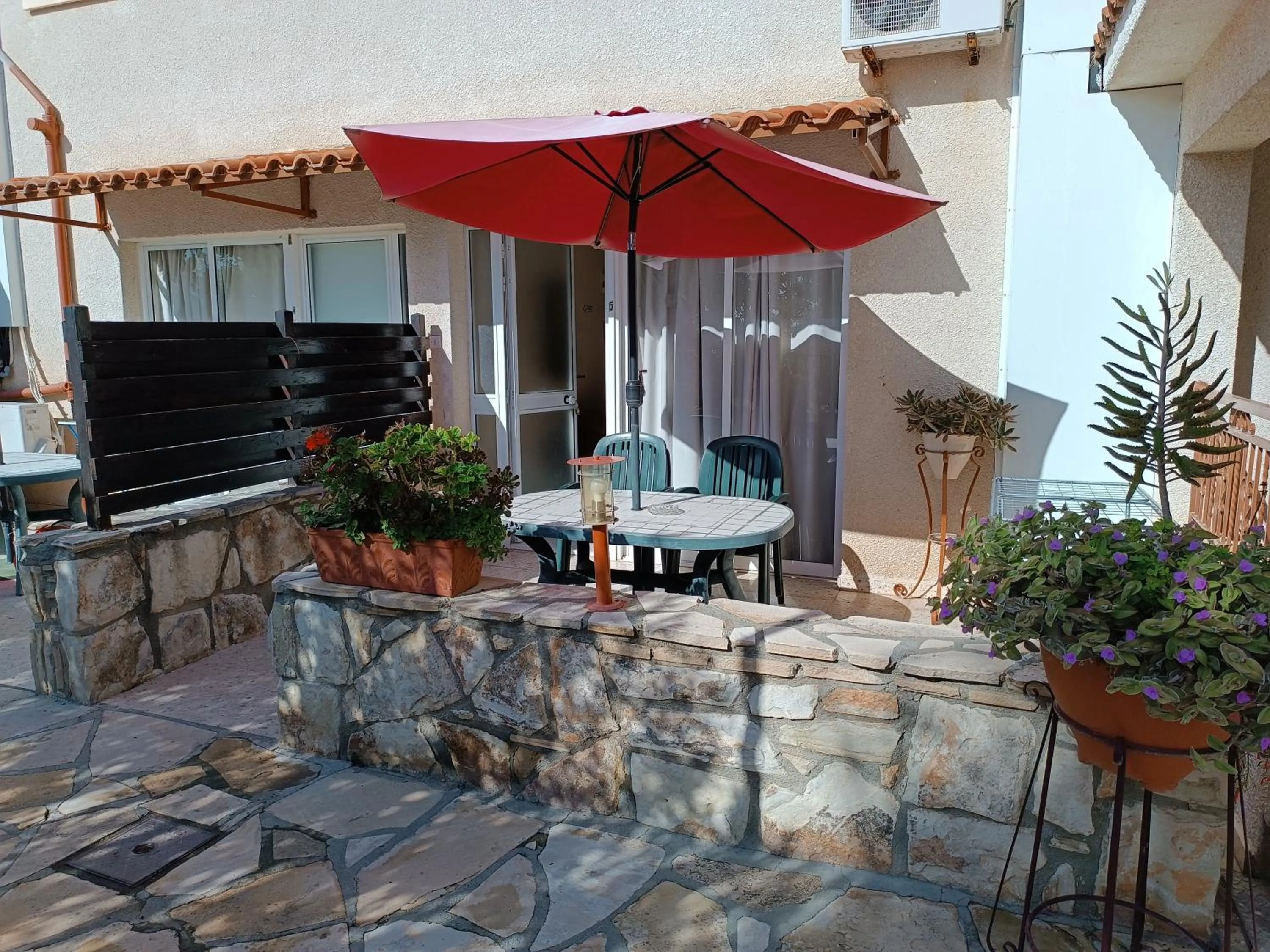 Patio in Rantzo Holiday Apartments