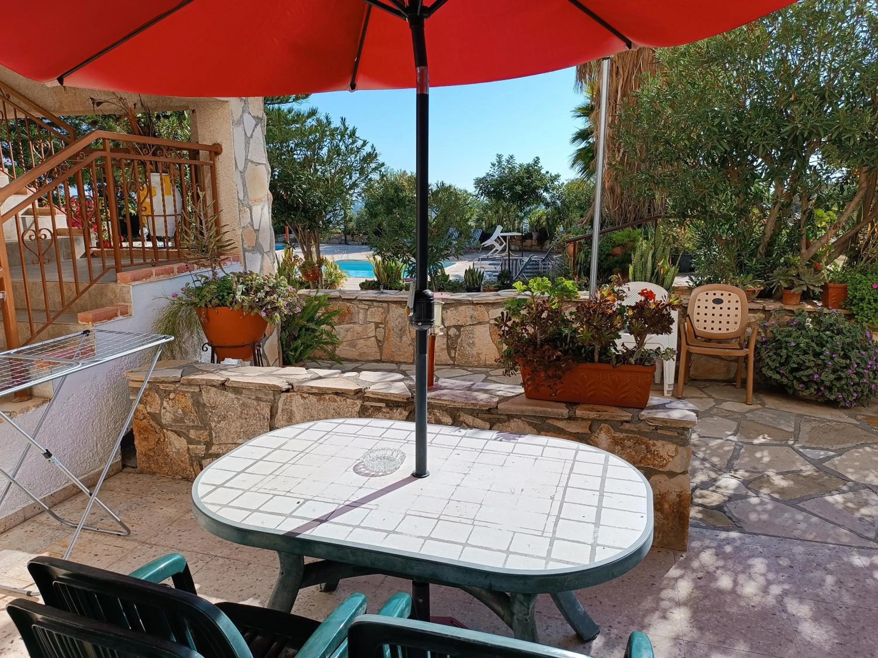 Patio in Rantzo Holiday Apartments