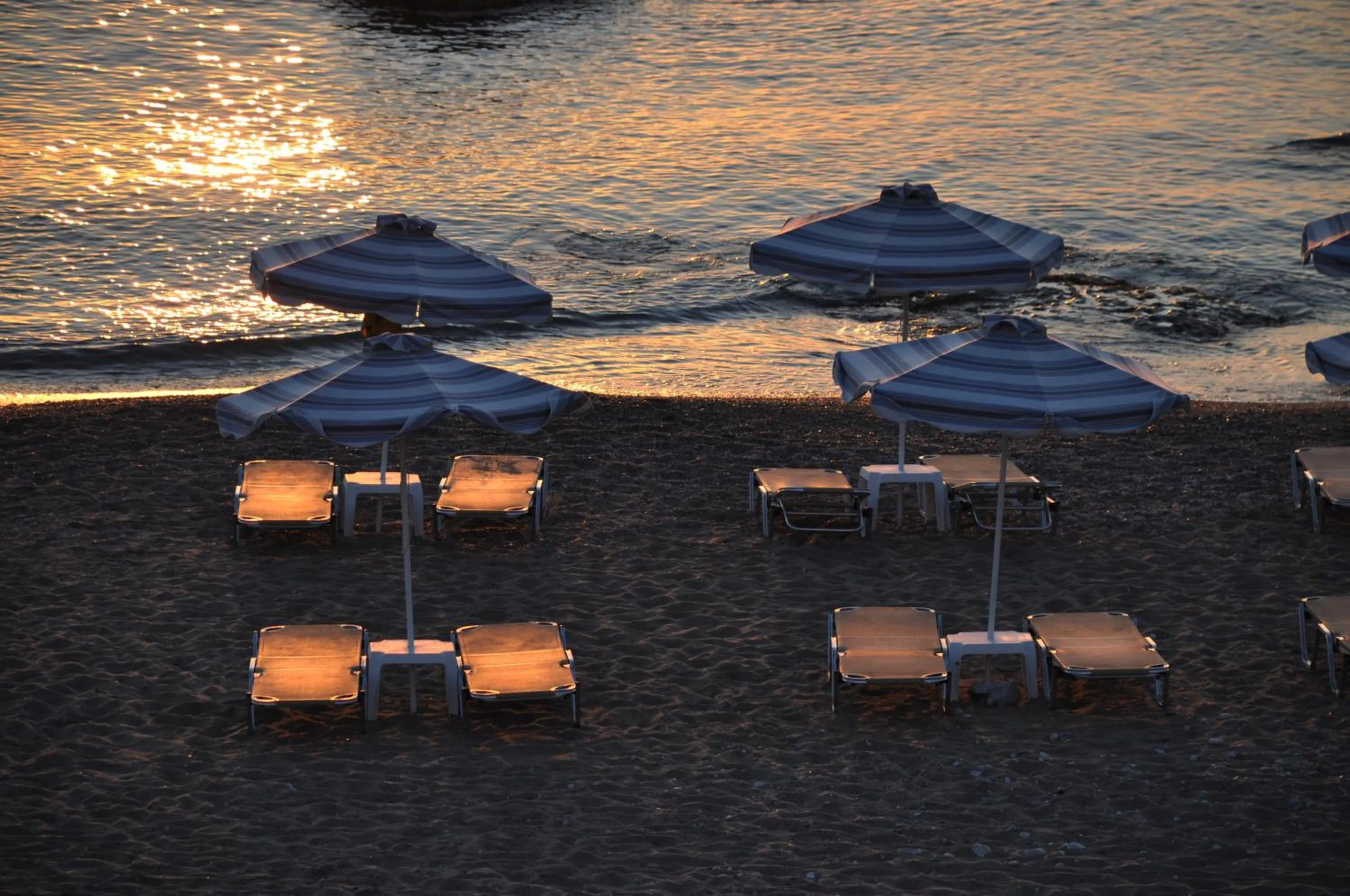 Sunset in Stegna Akti Luxury Suites