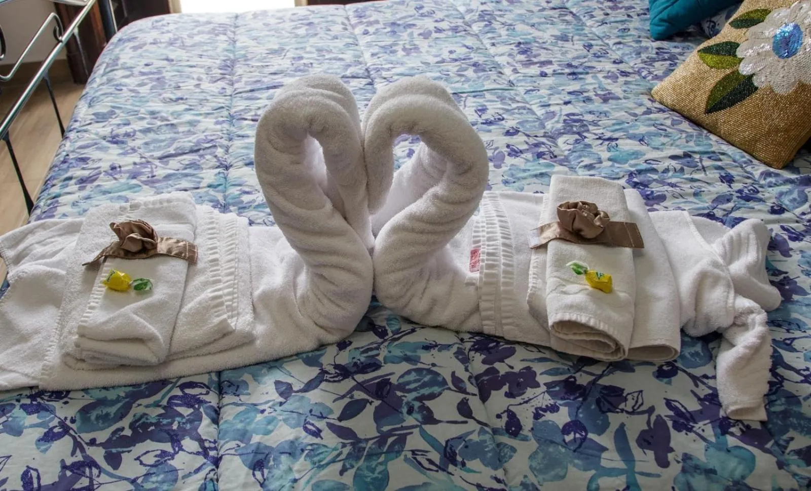 Bed in Parthenope's home