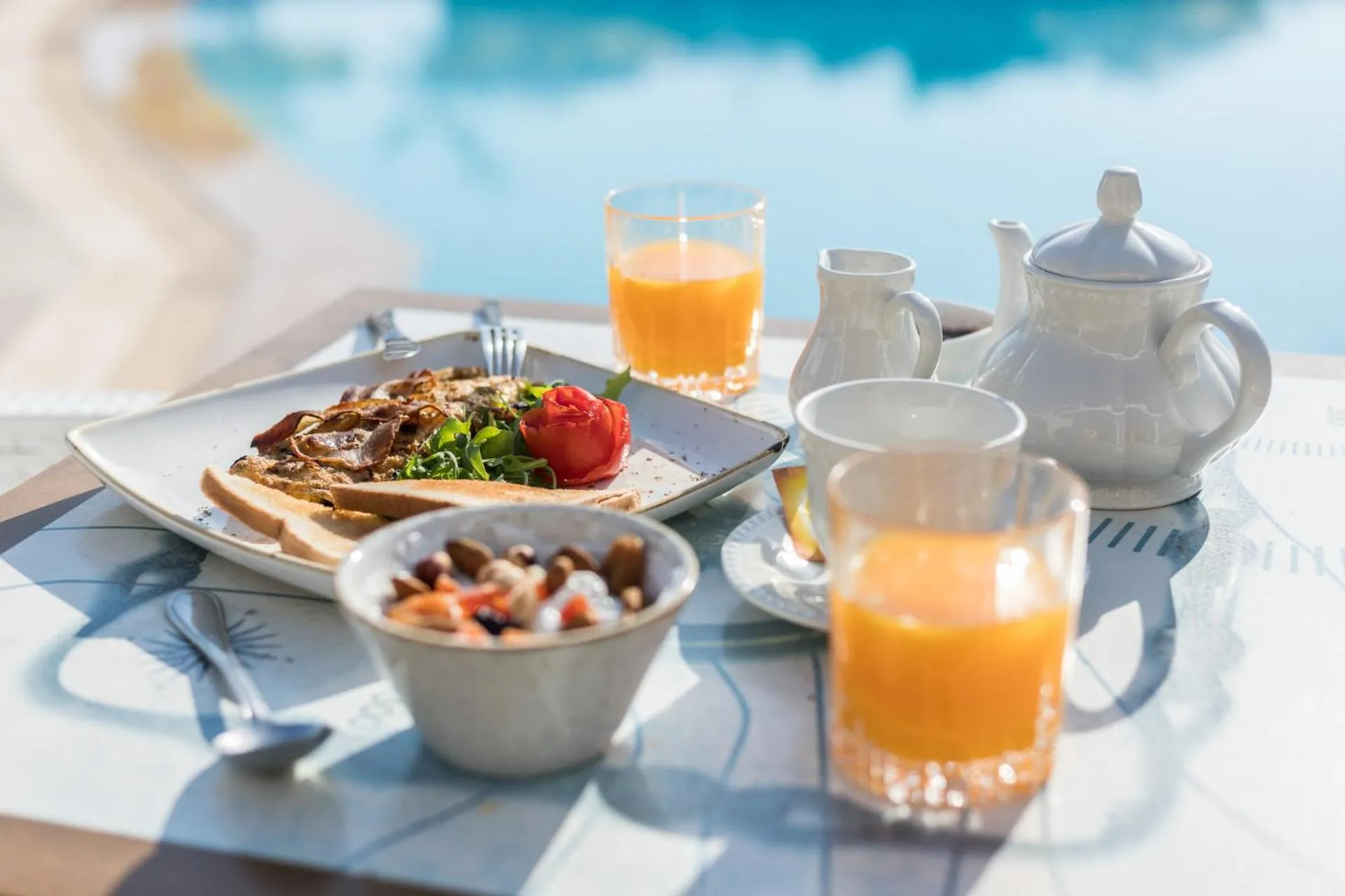 Continental breakfast in Ariadne Hotel