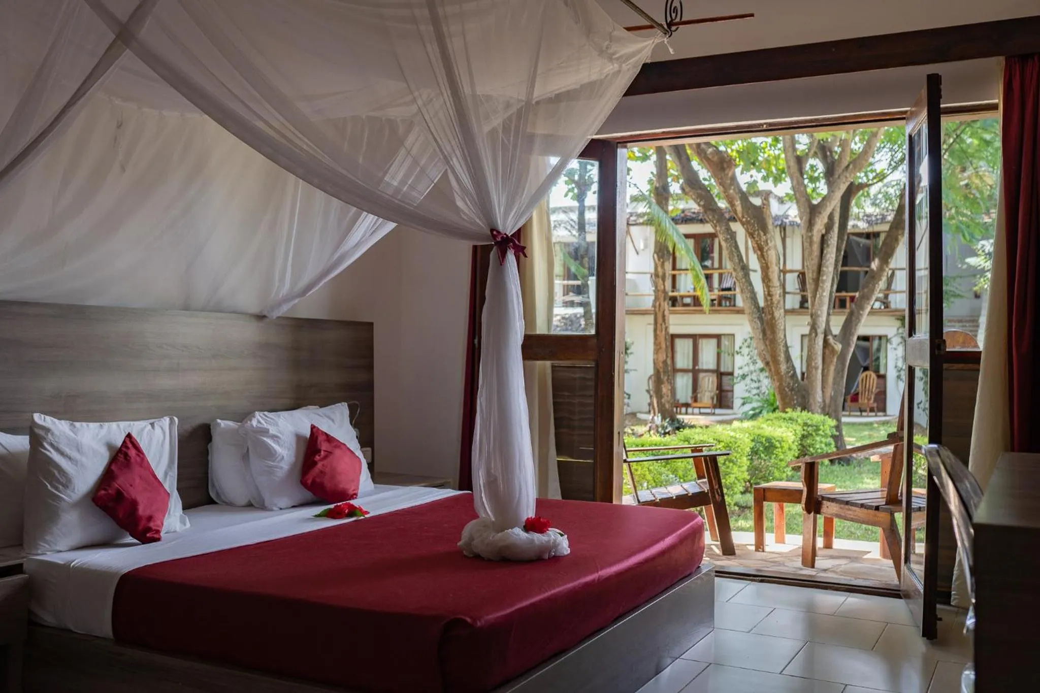 View (from property/room), Bed in My Blue Hotel Zanzibar